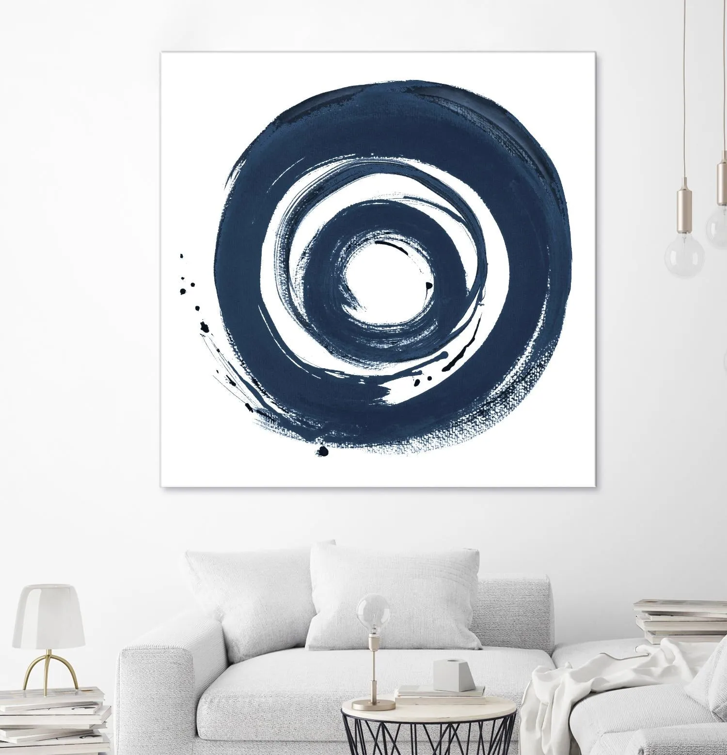 African Navy Circle Abstract