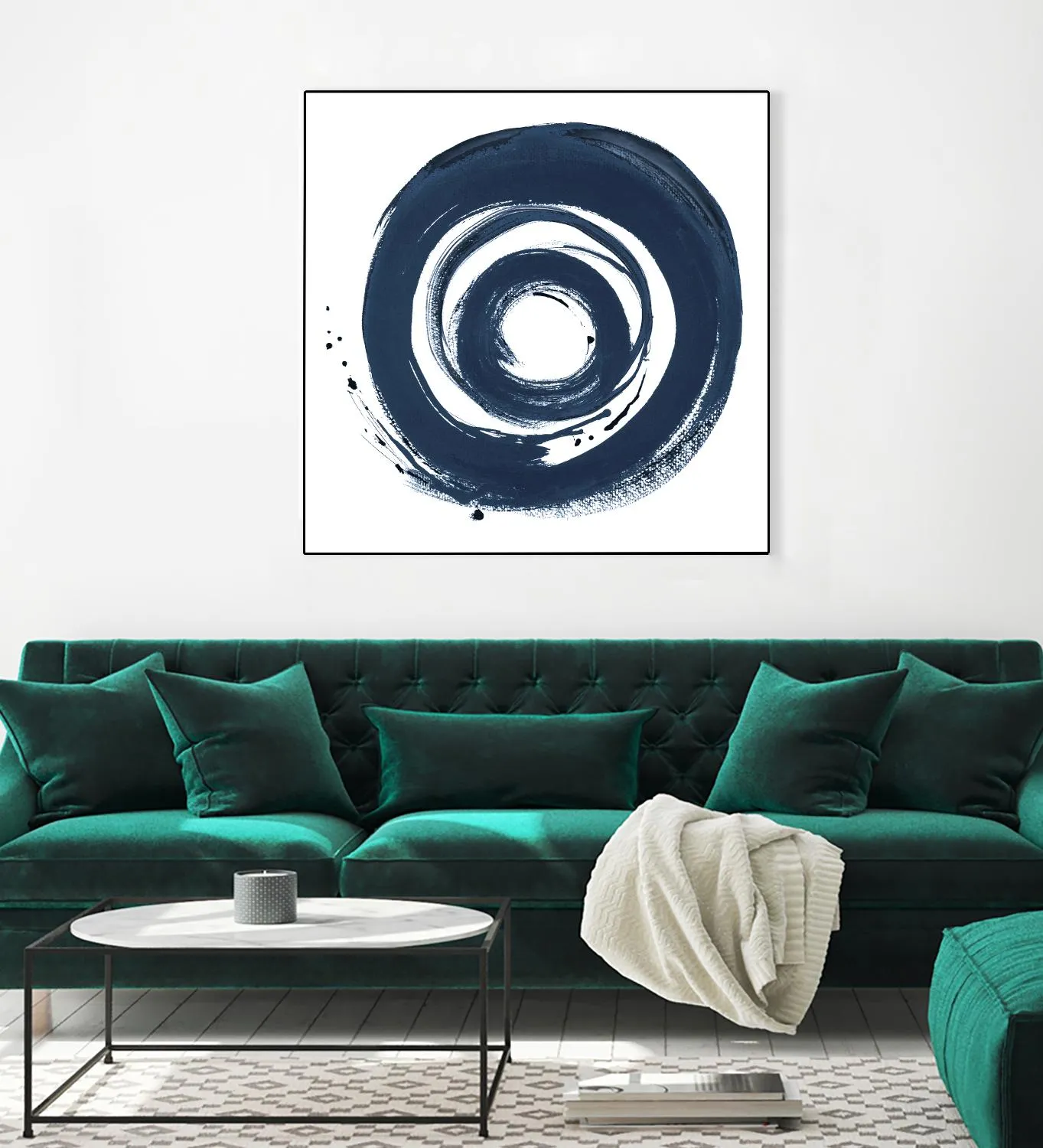 African Navy Circle Abstract