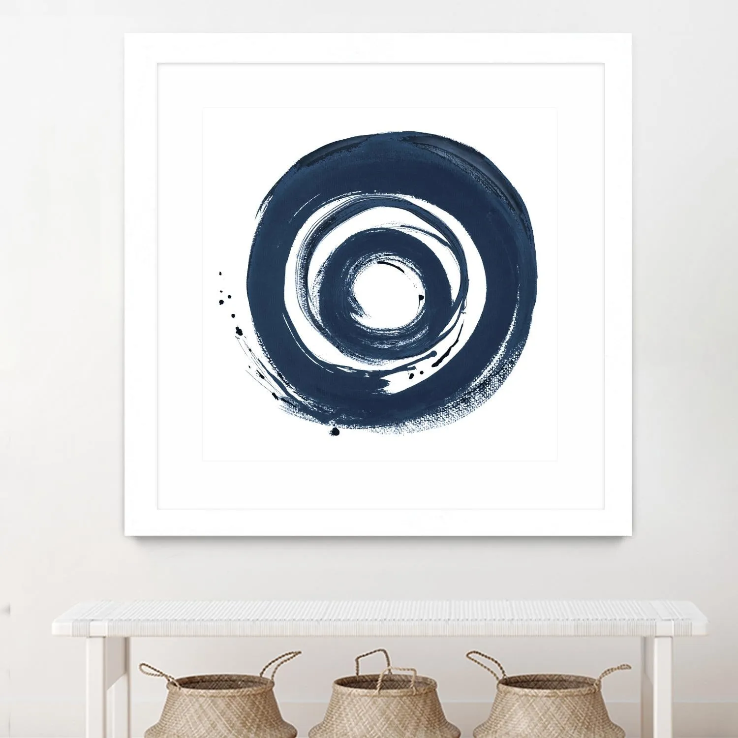 African Navy Circle Abstract