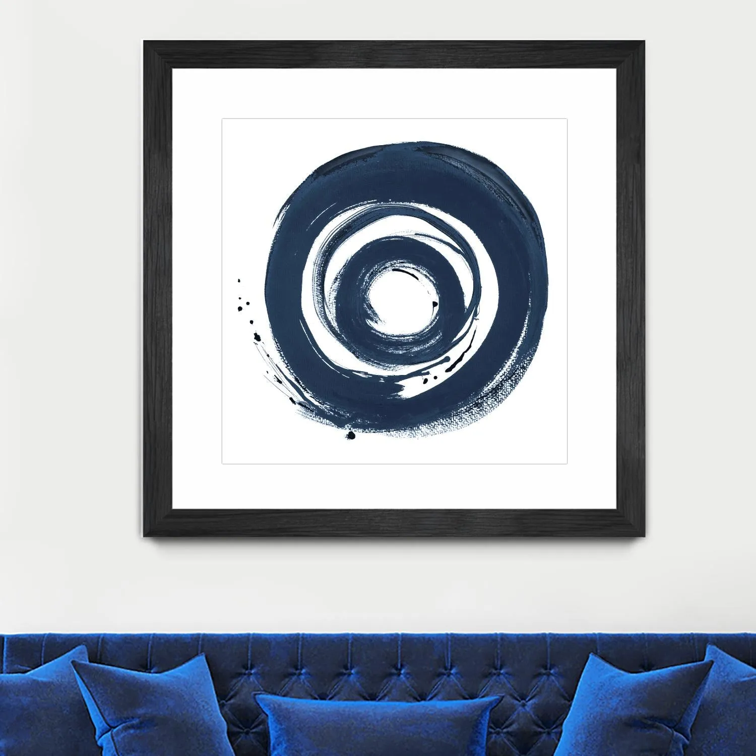 African Navy Circle Abstract