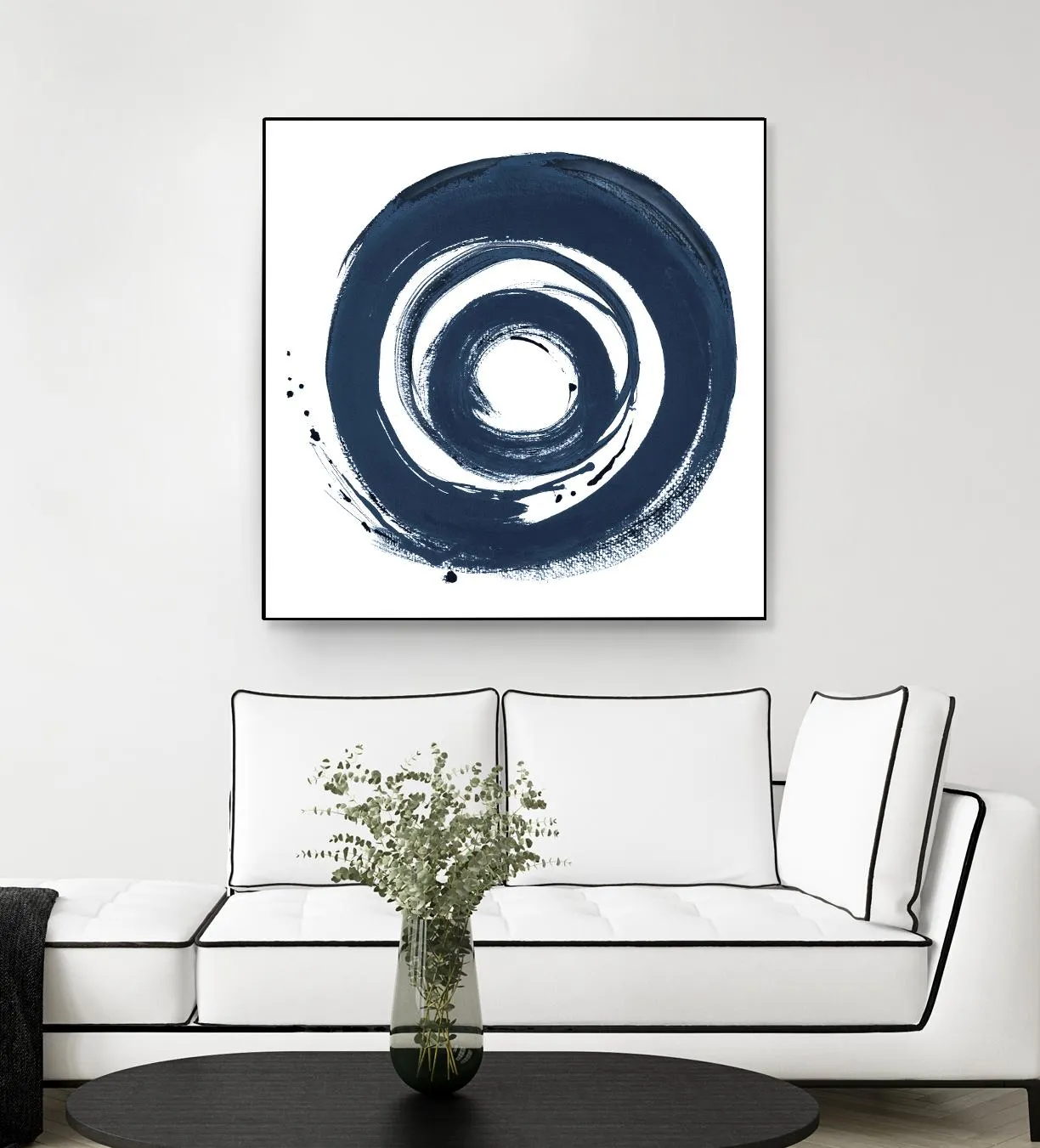 African Navy Circle Abstract