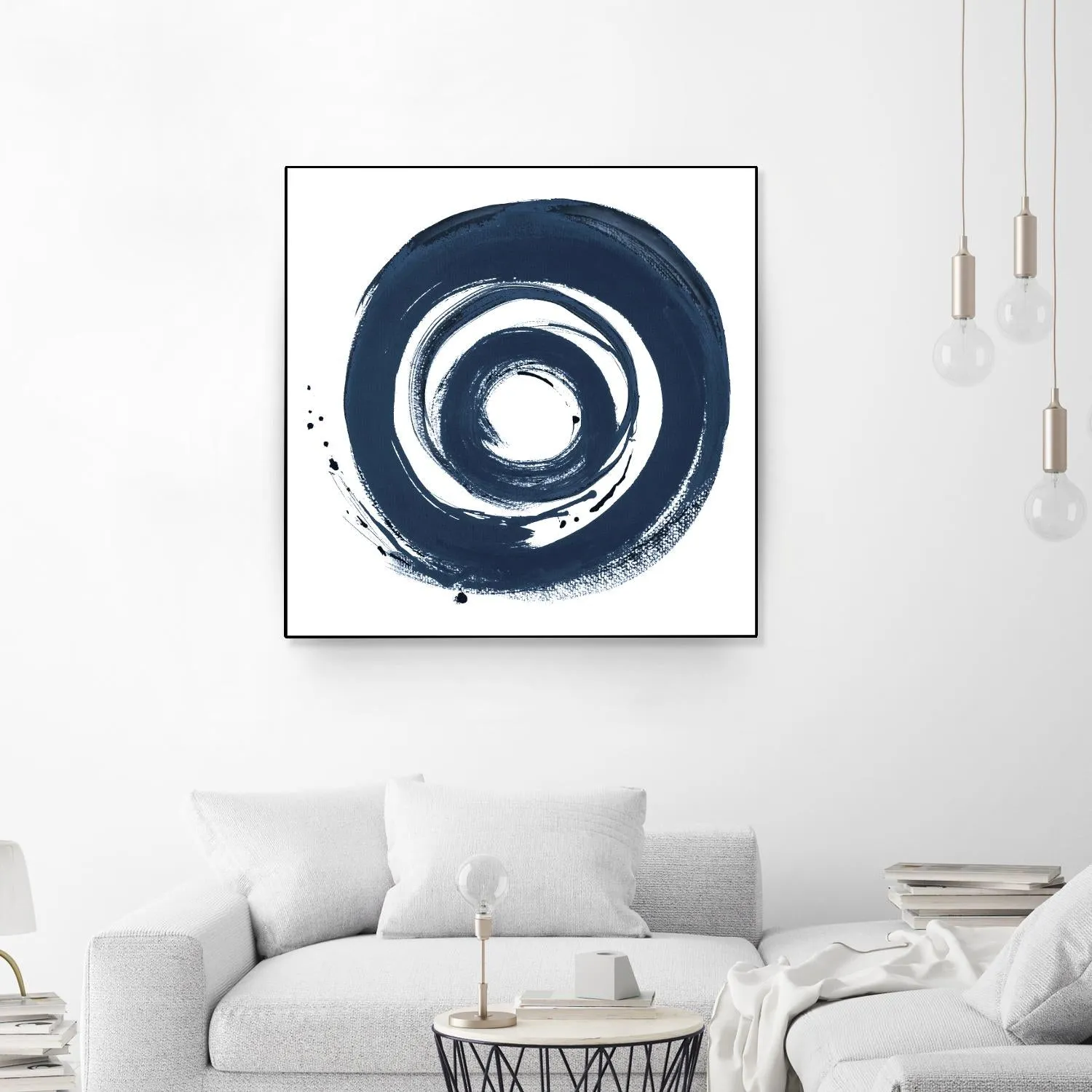 African Navy Circle Abstract