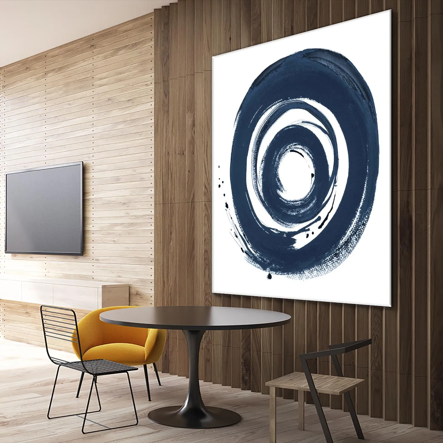 African Navy Circle Abstract
