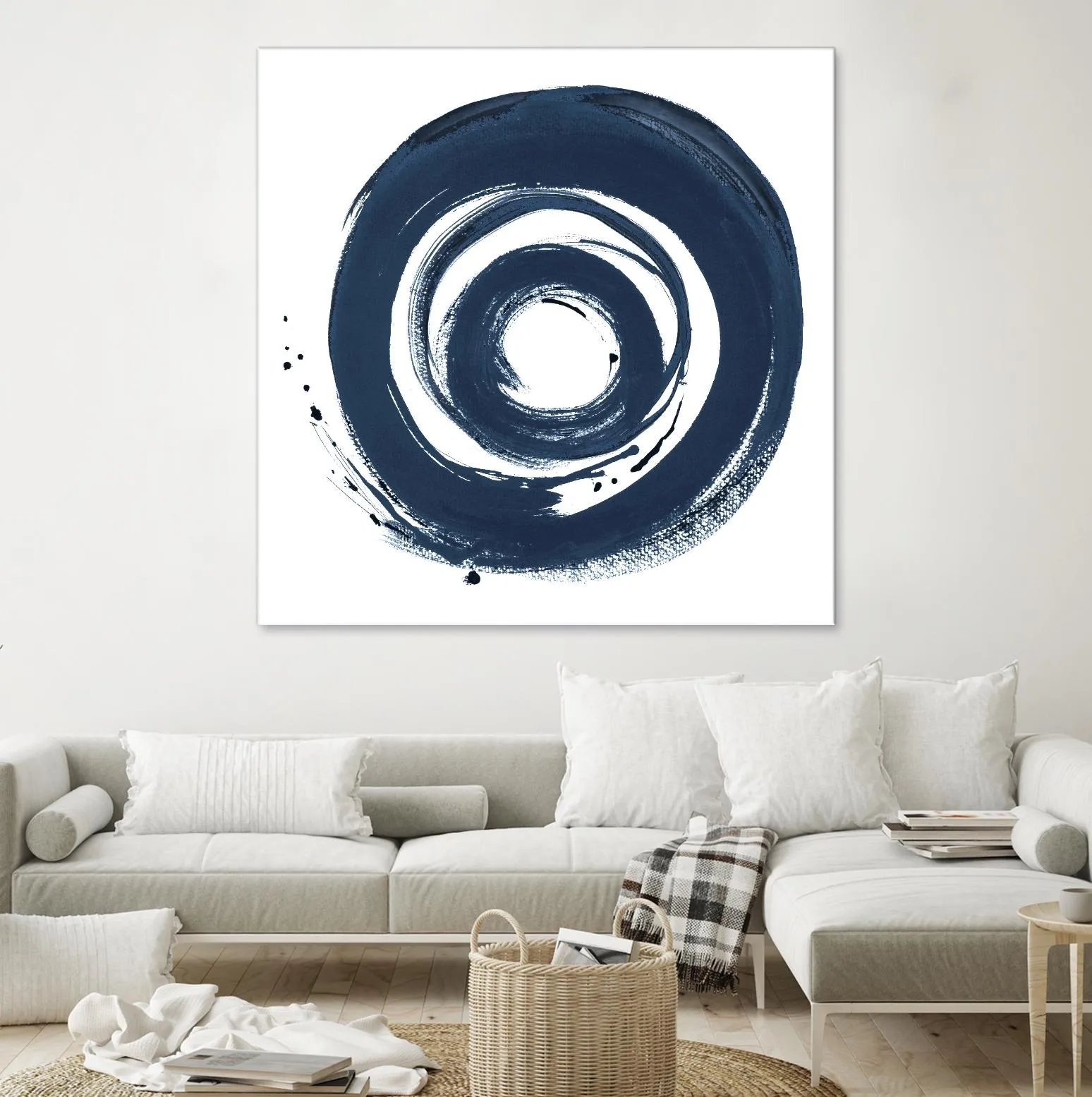 African Navy Circle Abstract