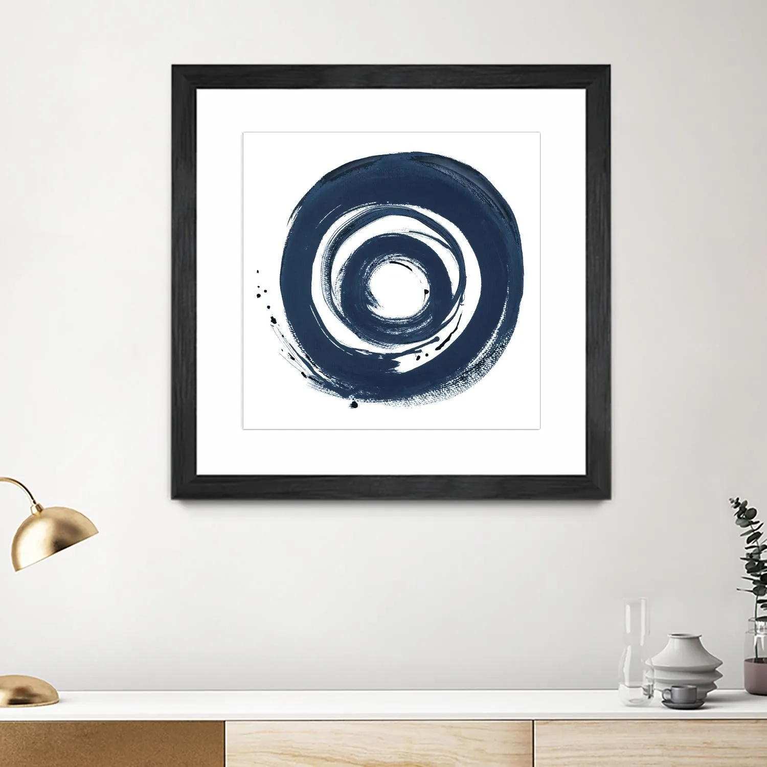 African Navy Circle Abstract