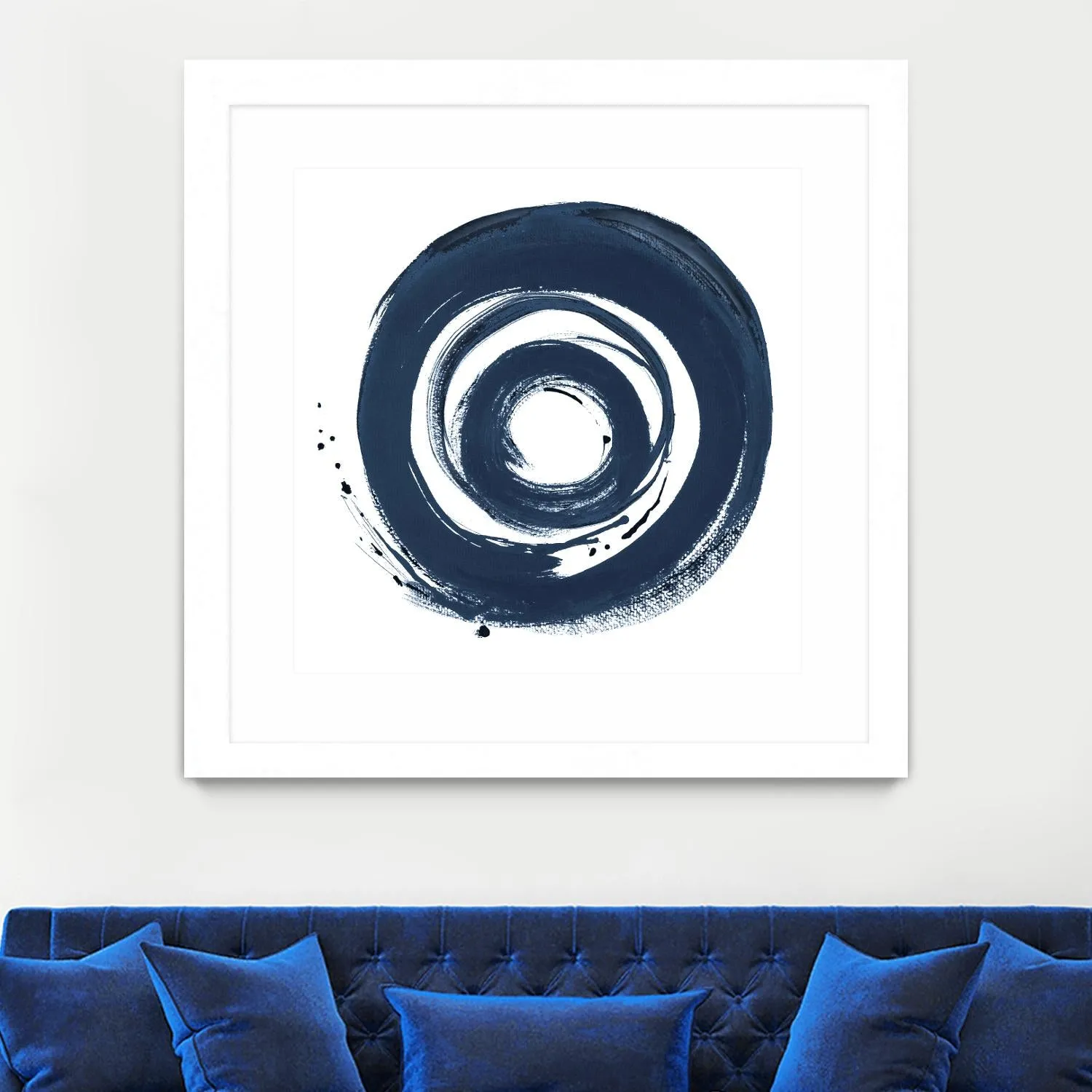 African Navy Circle Abstract