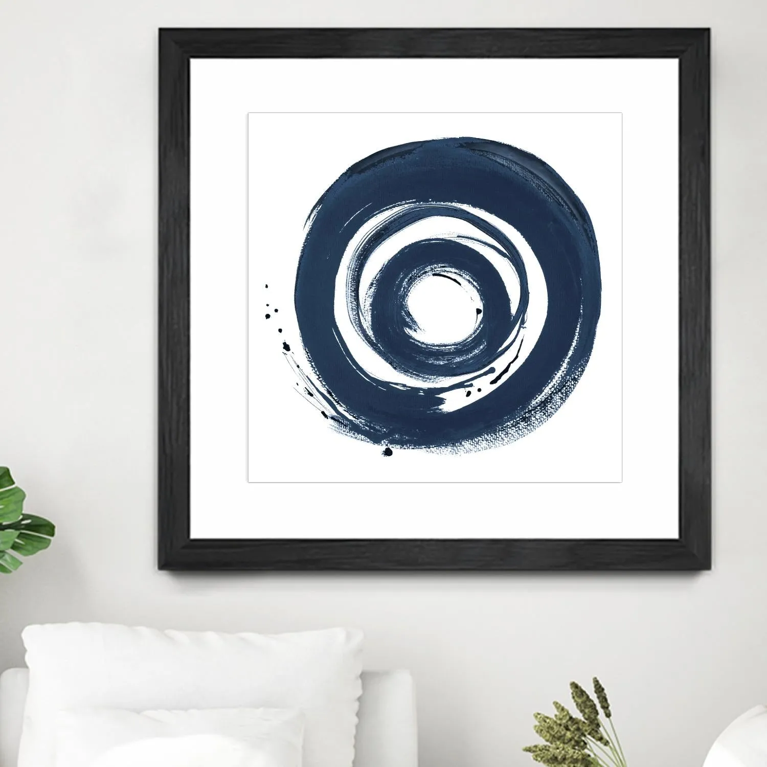 African Navy Circle Abstract