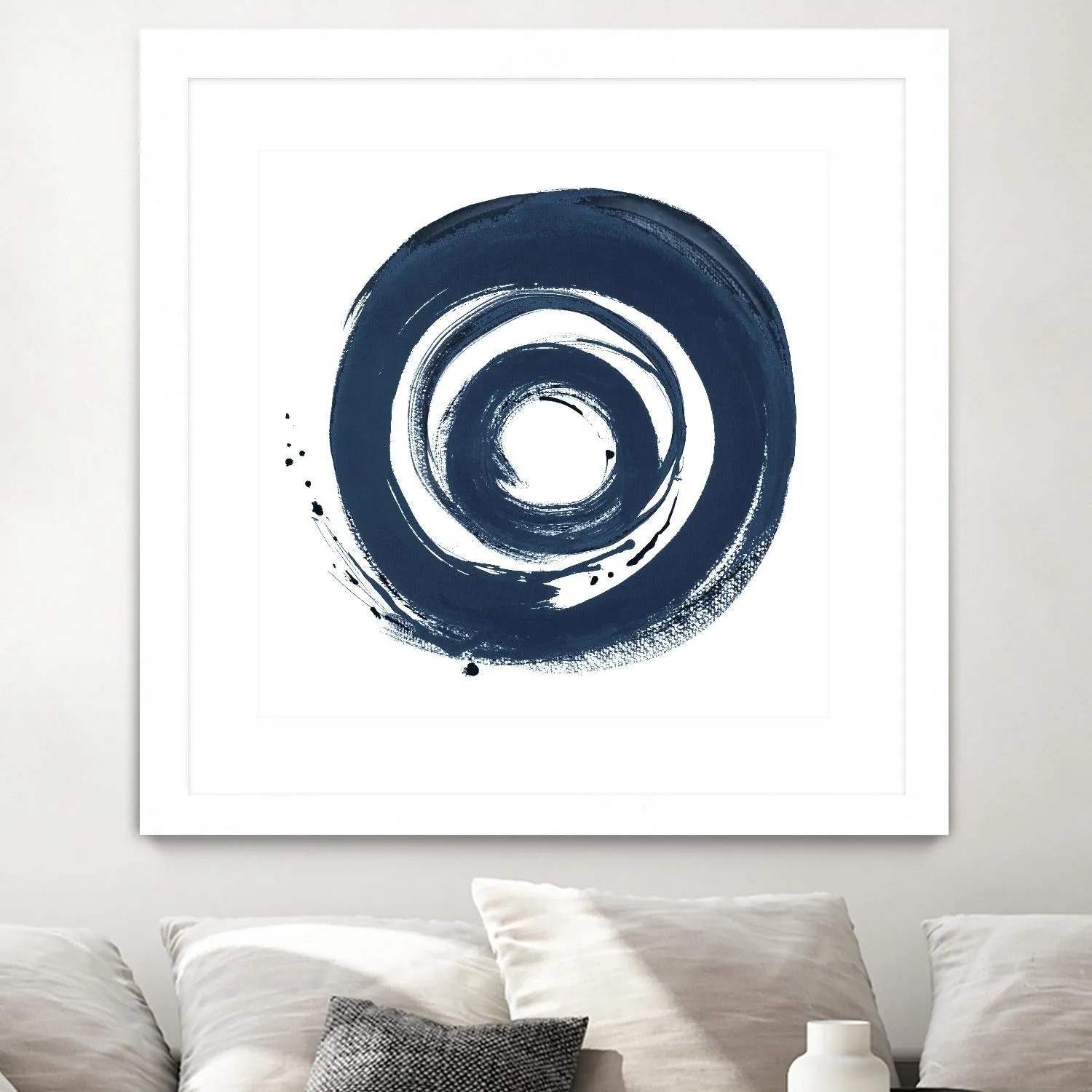 African Navy Circle Abstract