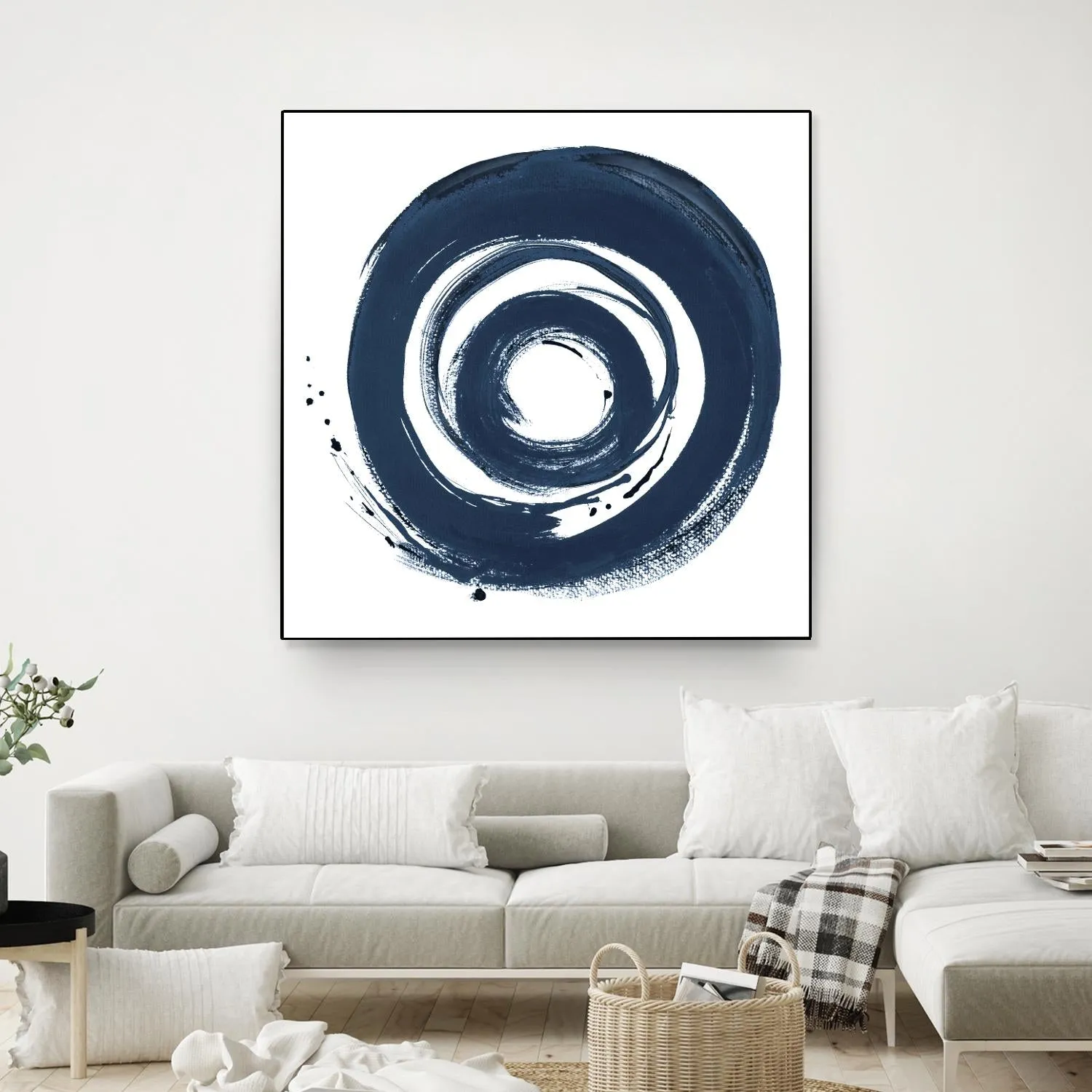 African Navy Circle Abstract