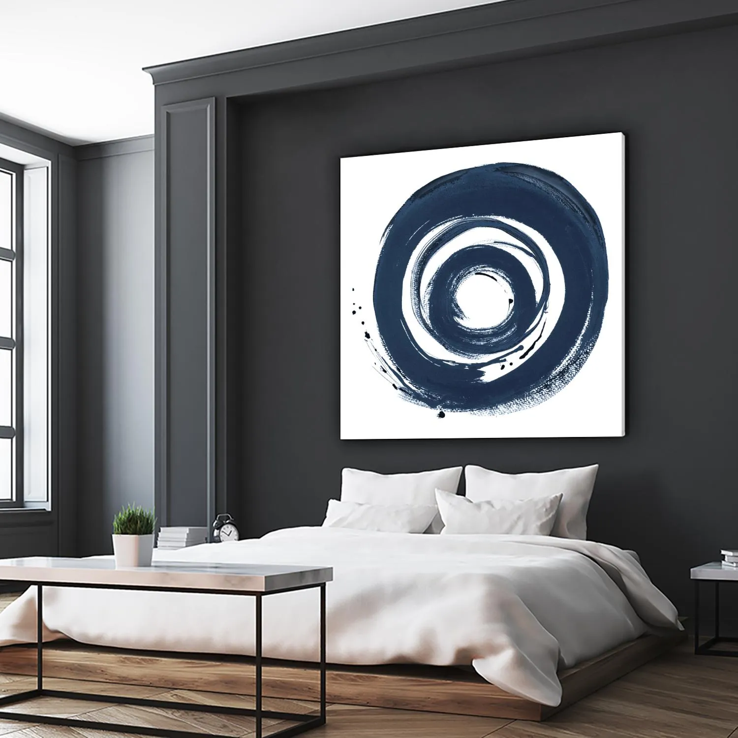 African Navy Circle Abstract