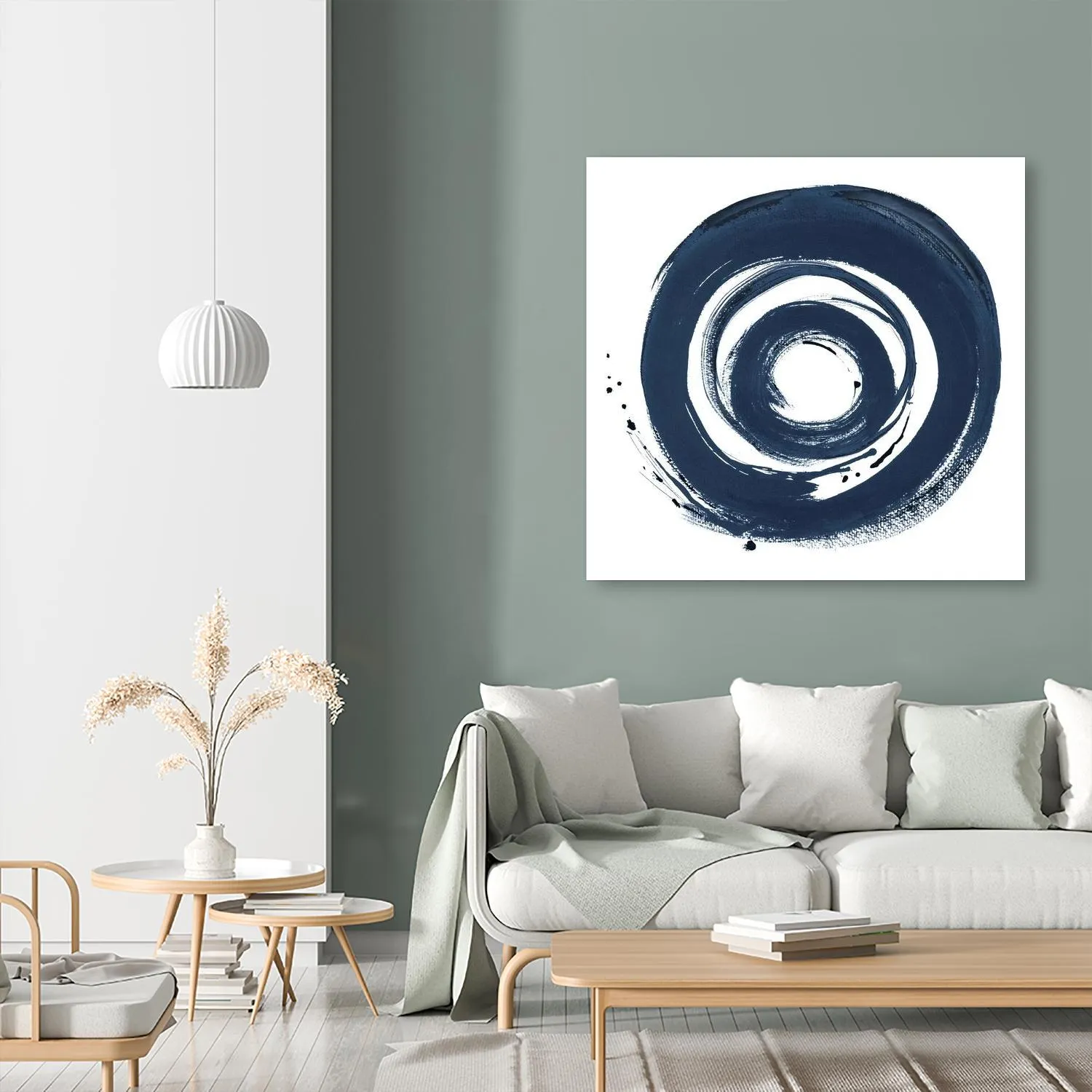 African Navy Circle Abstract