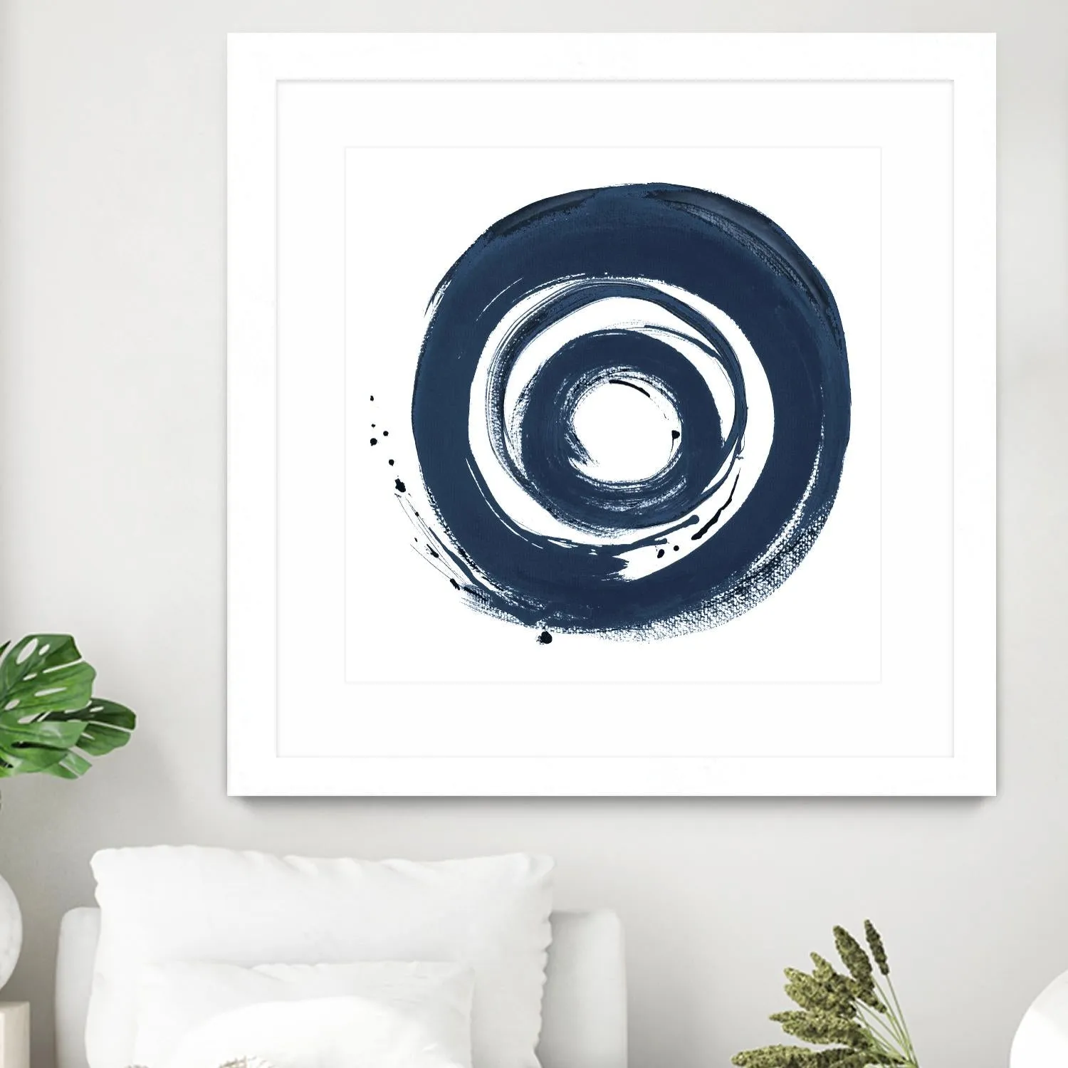 African Navy Circle Abstract