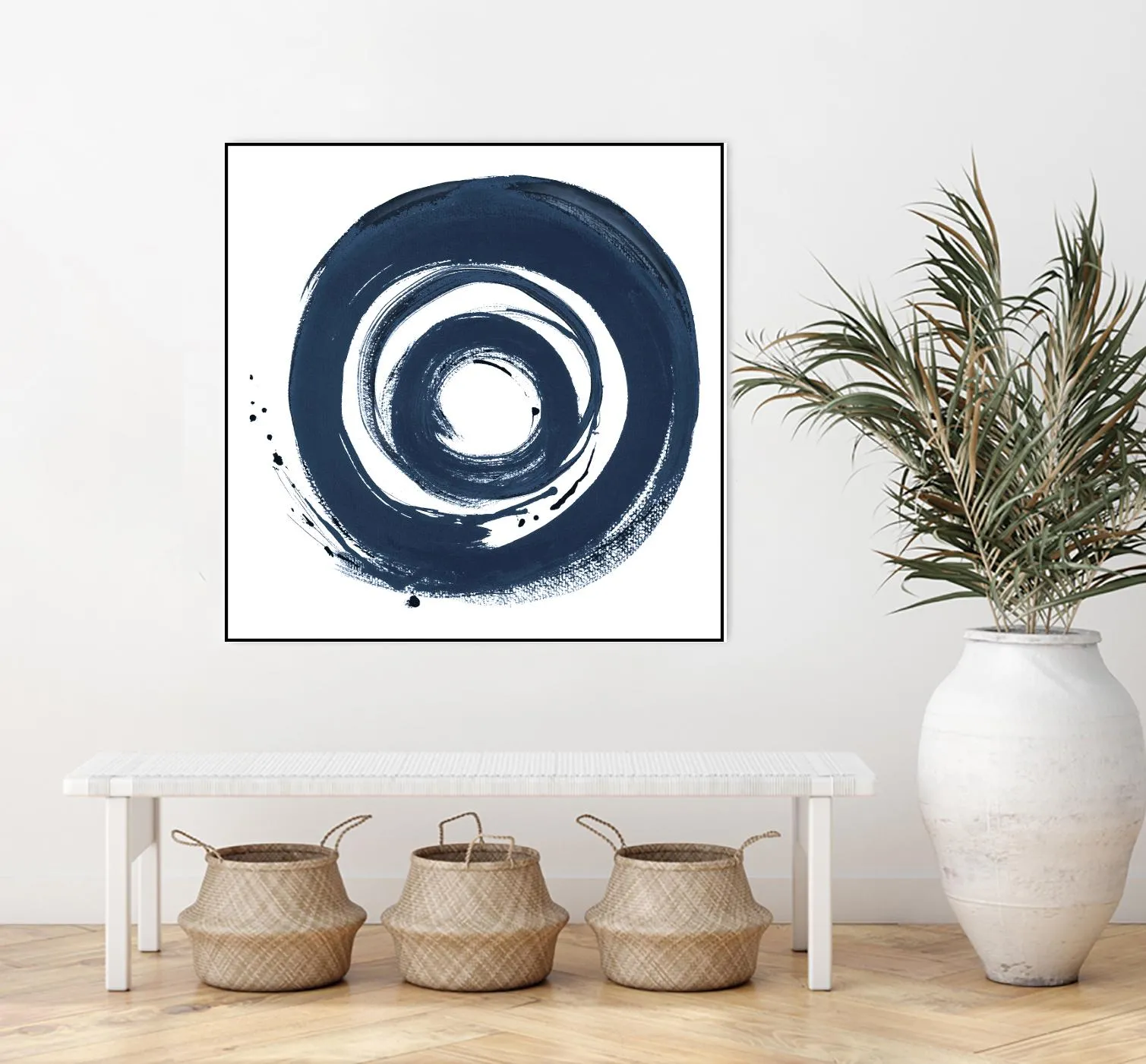 African Navy Circle Abstract