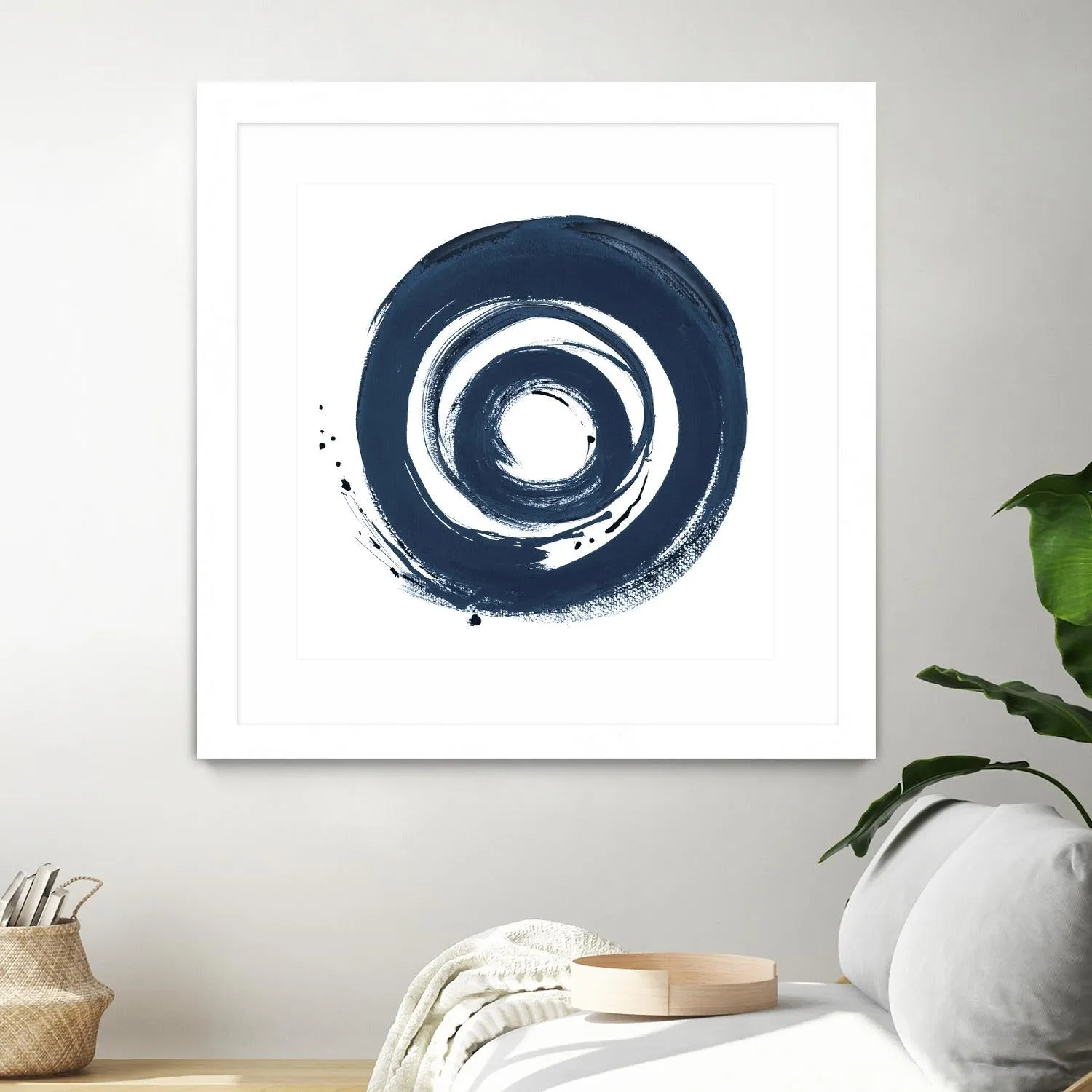 African Navy Circle Abstract