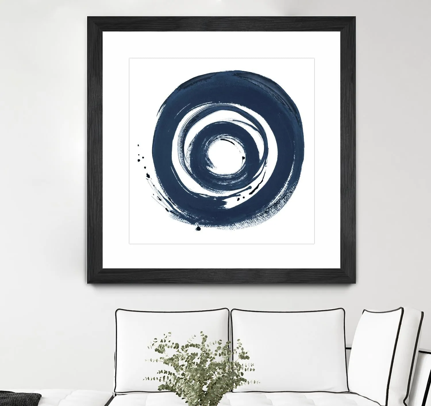 African Navy Circle Abstract