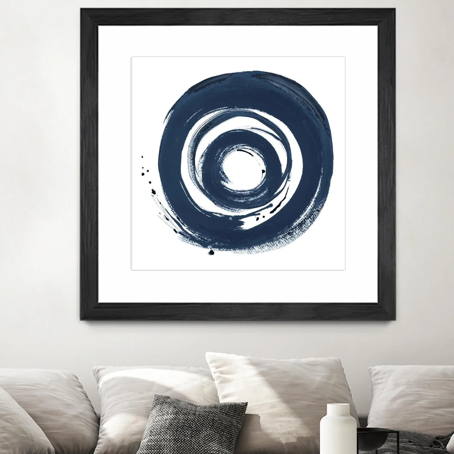 African Navy Circle Abstract