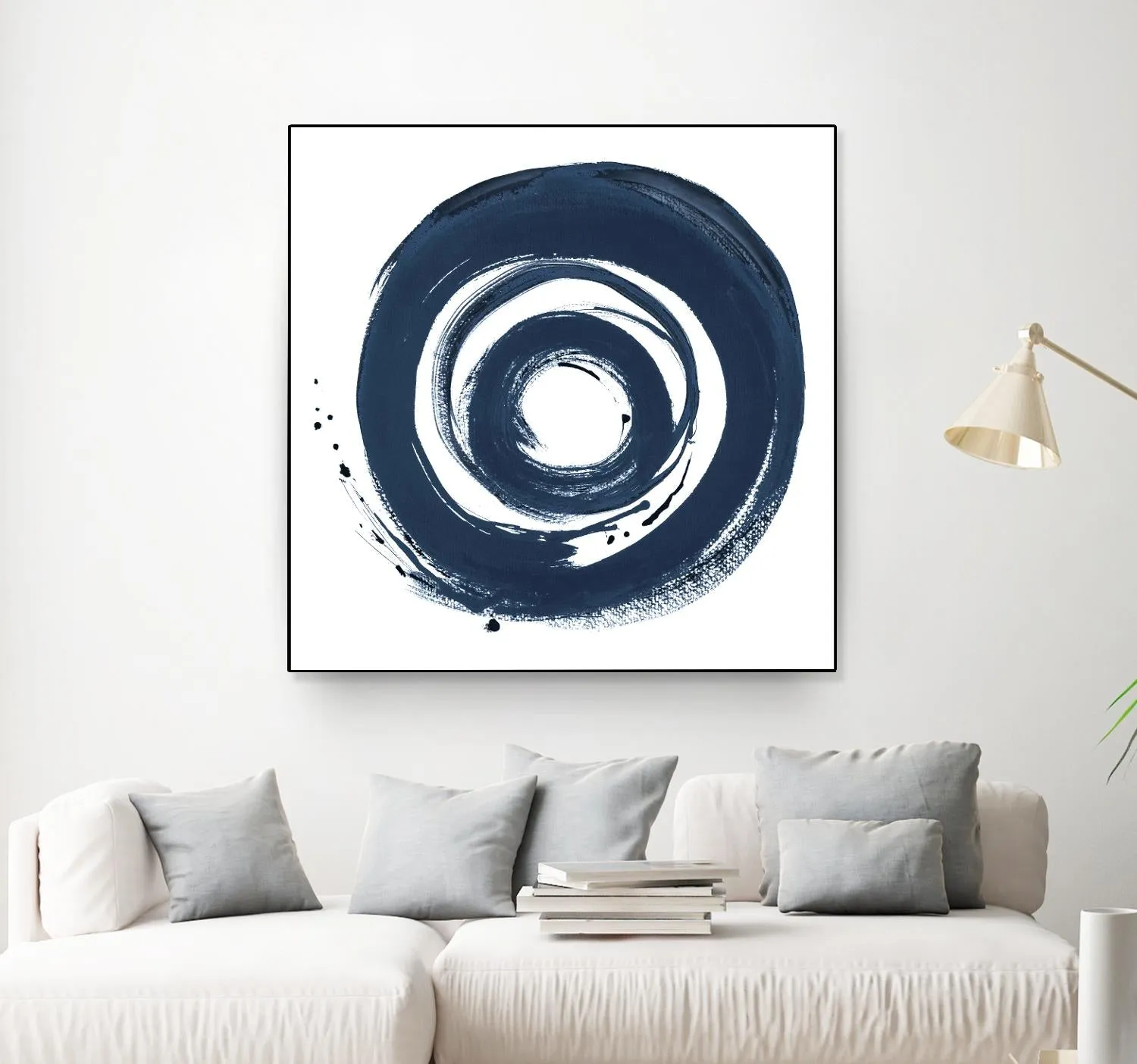 African Navy Circle Abstract