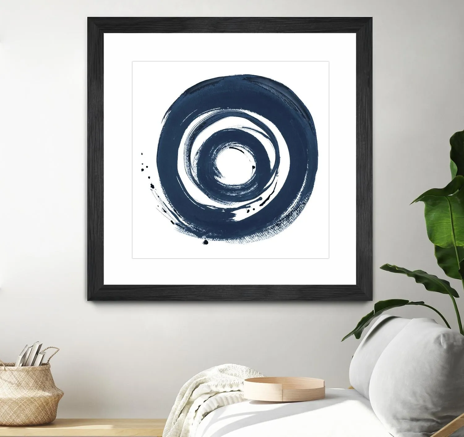 African Navy Circle Abstract