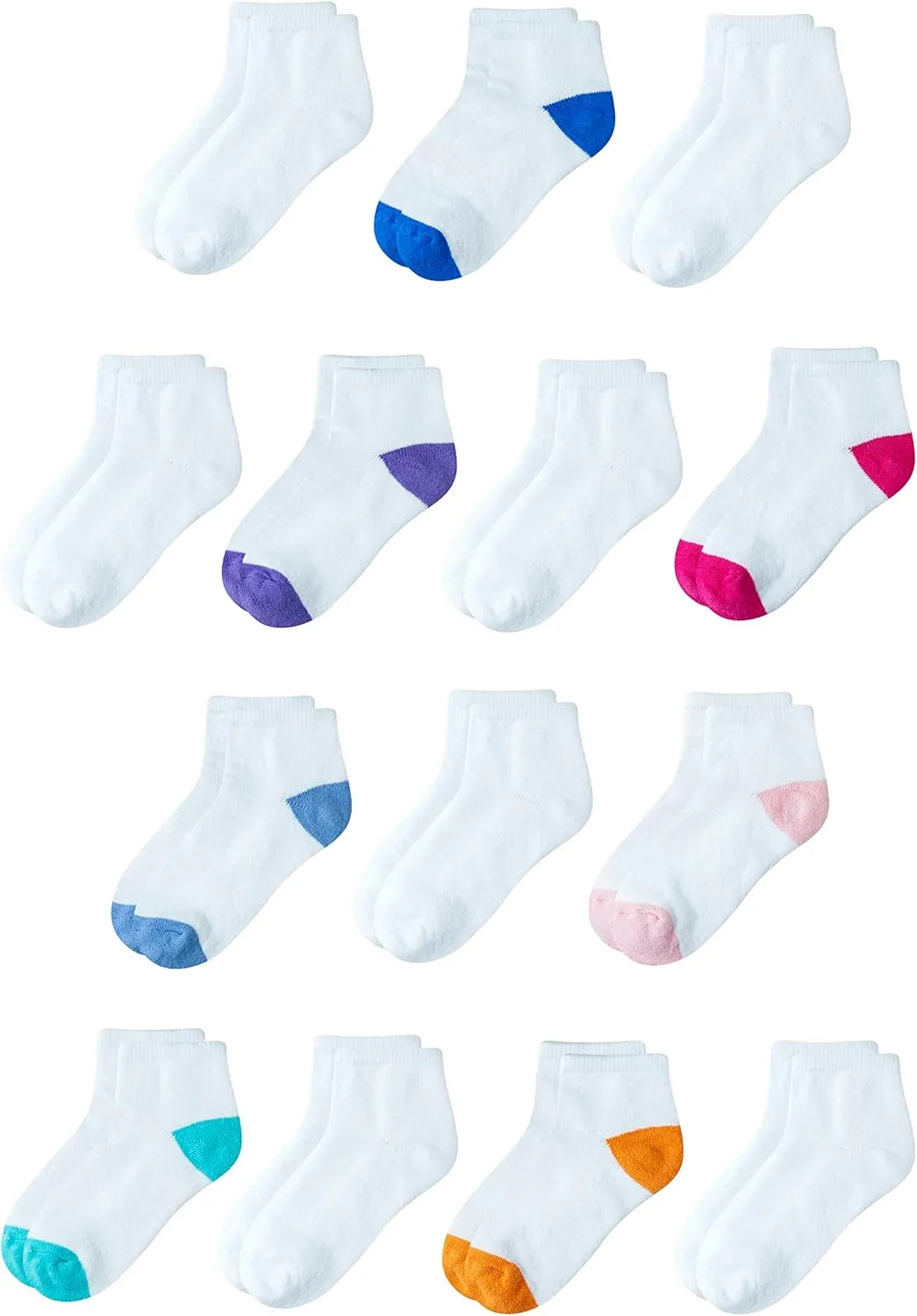 Amazon Essentials Unisex Kids and Toddlers' Cotton Ankle Socks, 14 Pairs