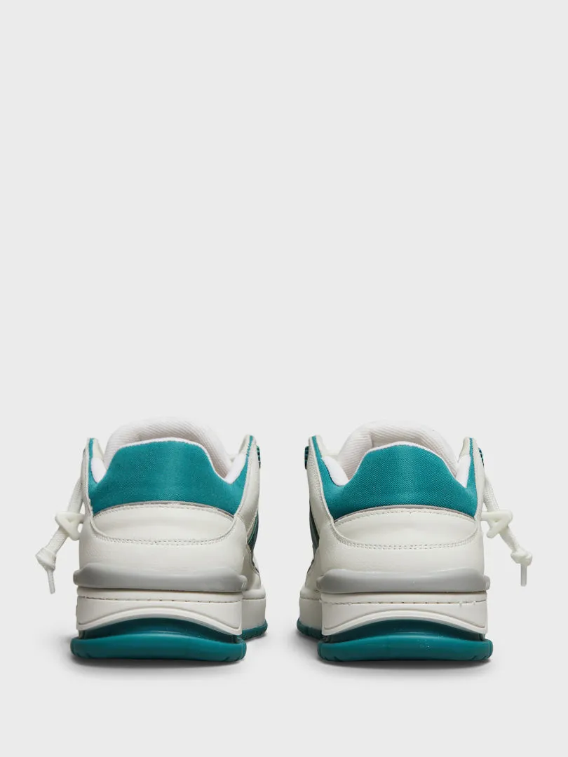 Area Lo Sneakers in White and Jade
