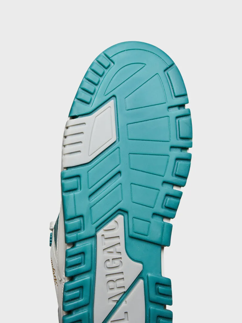 Area Lo Sneakers in White and Jade