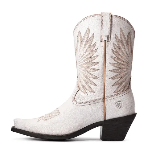 Ariat Women's Goldie Distressed White Western Booties 10033887