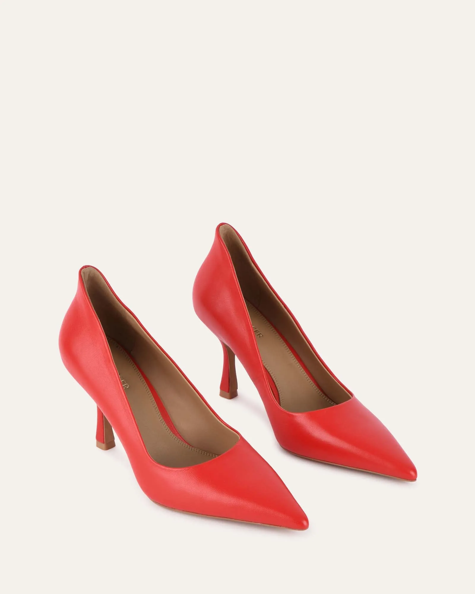 Red Leather Aspire High Heels - Womens Exquisite Fashion Footwear