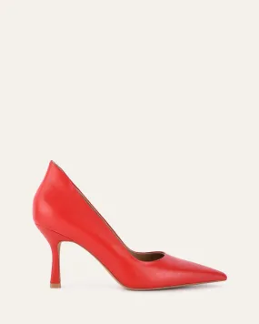 Red Leather Aspire High Heels - Womens Exquisite Fashion Footwear