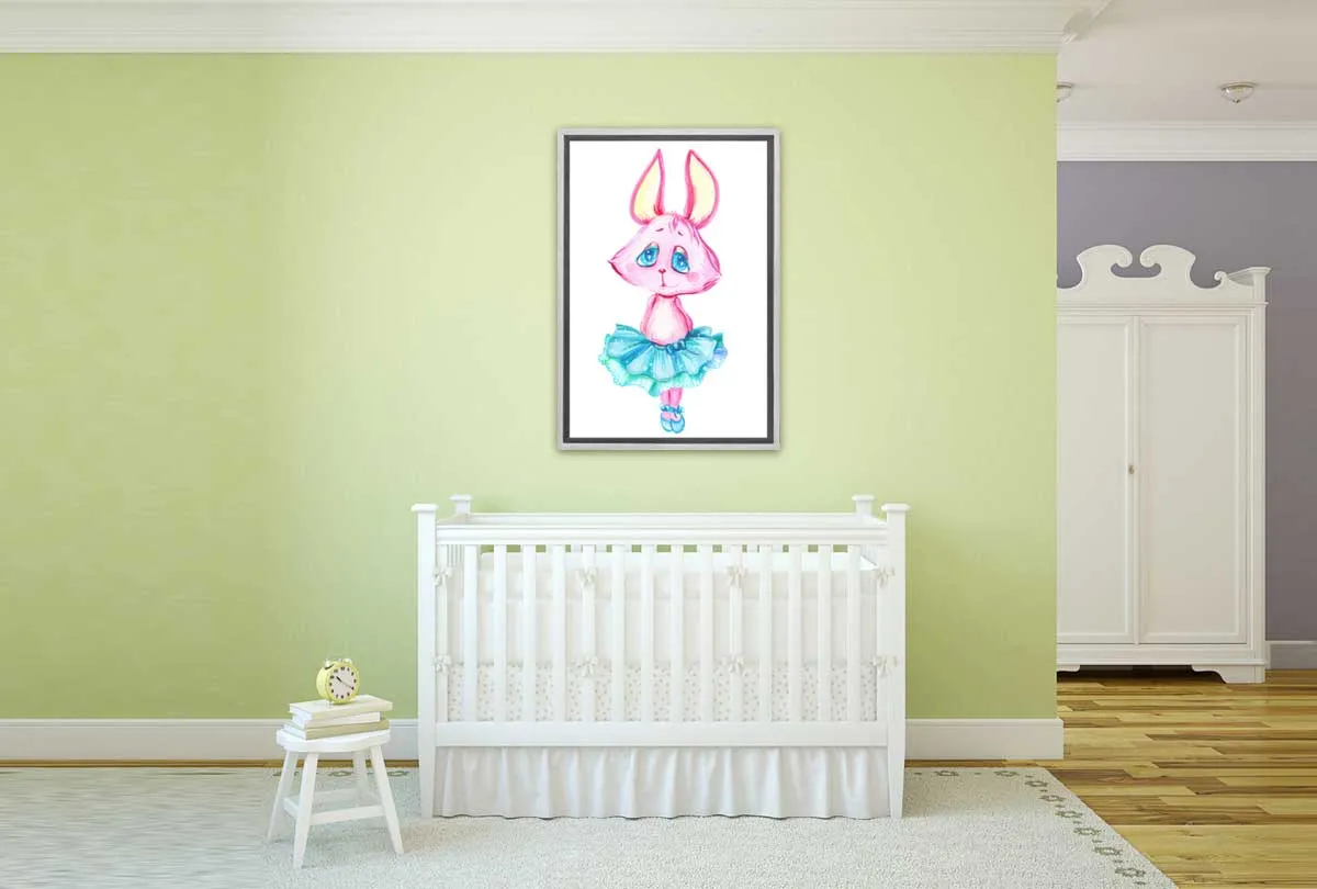 Ballerina Bunny | Kids Wall Art Print
