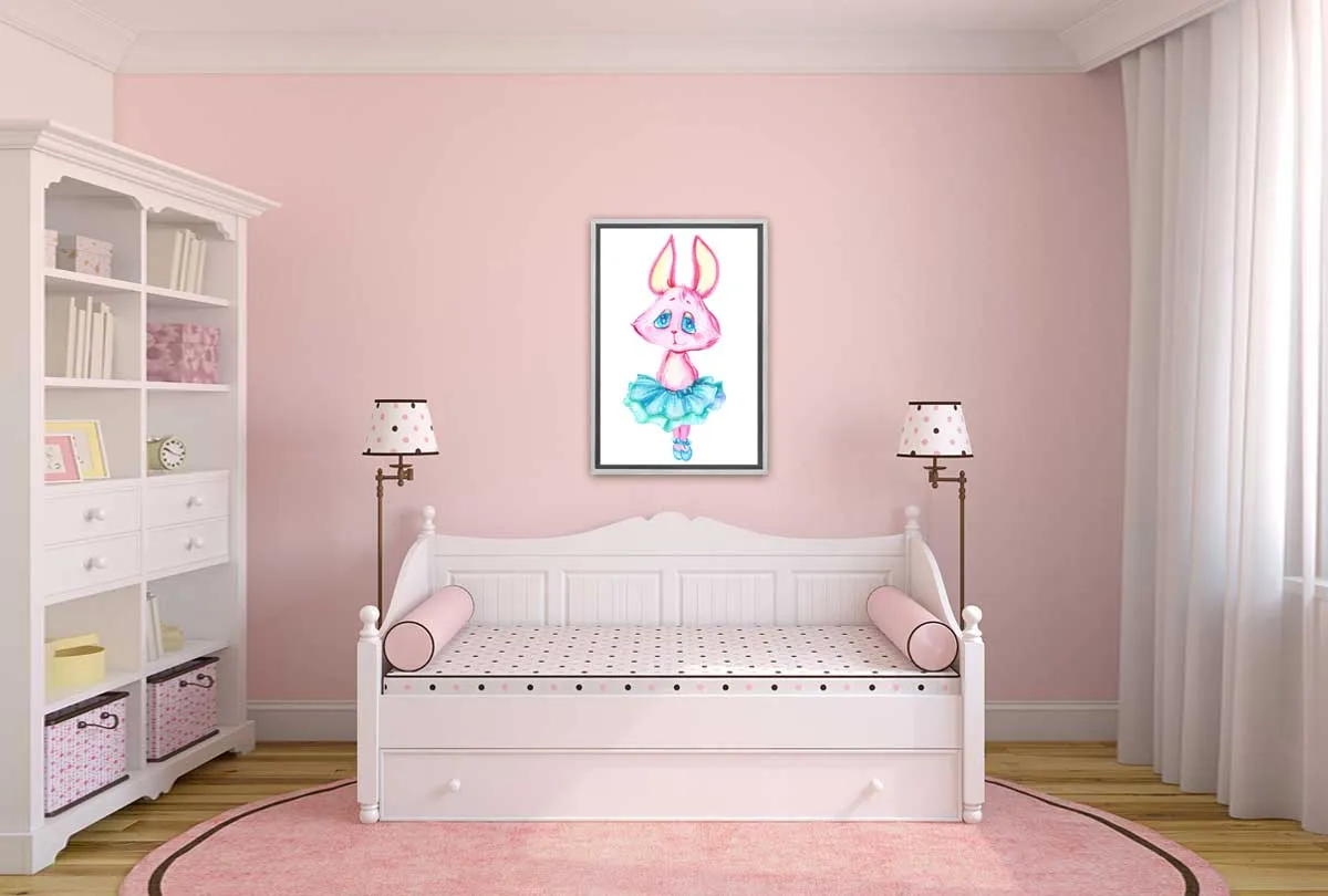 Ballerina Bunny | Kids Wall Art Print