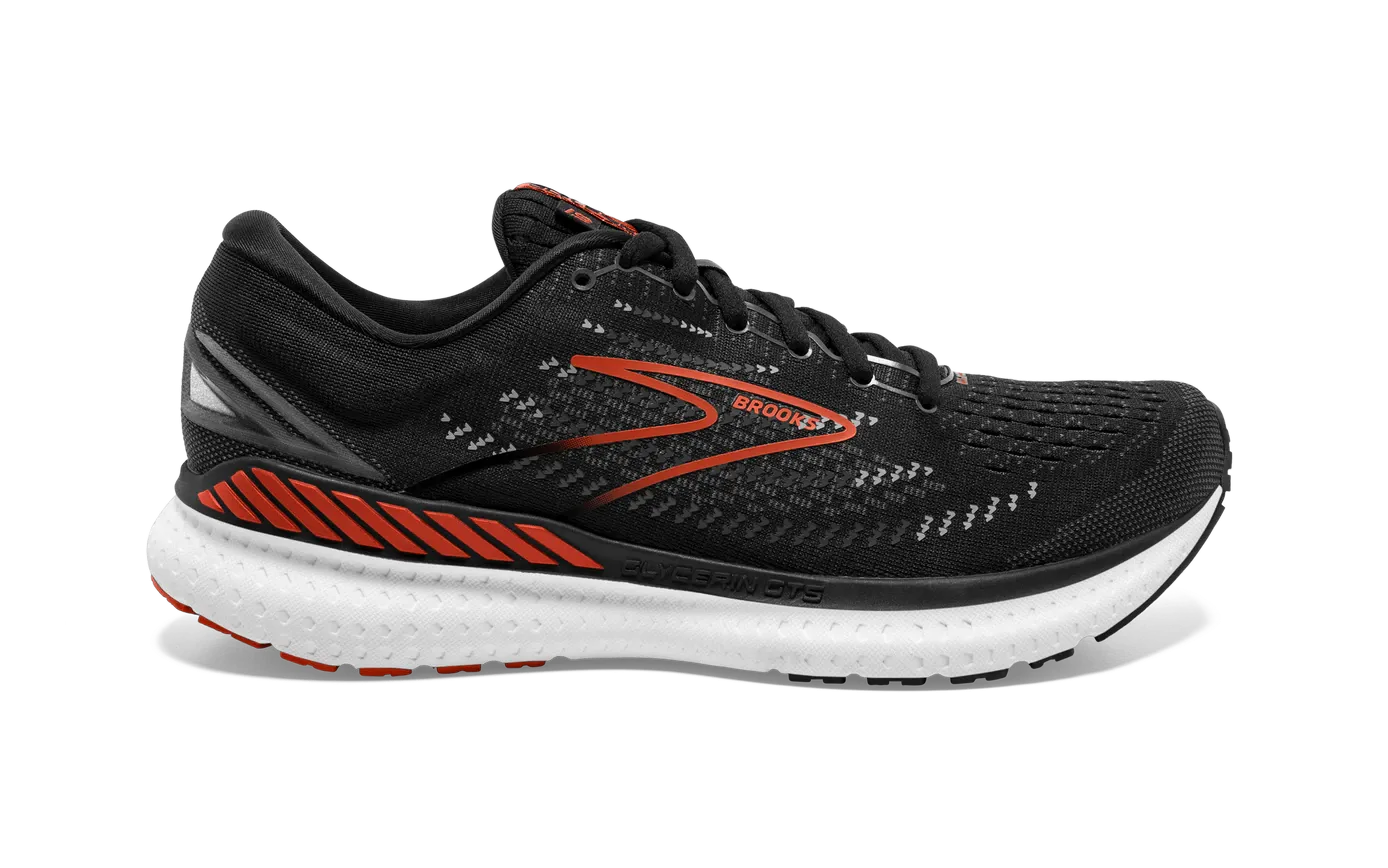 Brooks Glycerin GTS 19 Mens Running Shoe Black/Grey/Red Clay