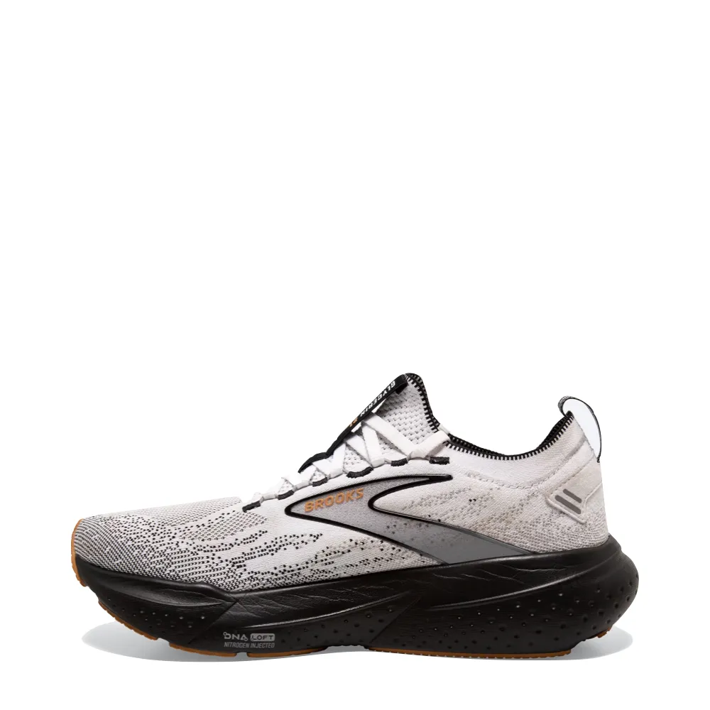 Brooks Men's Glycerin StealthFit GTS 21 Sneaker in White/Grey/Black