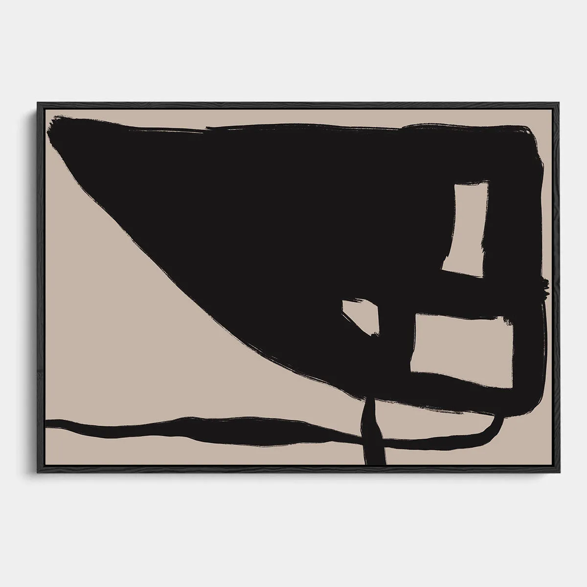 Brown Mono Tones Framed Canvas