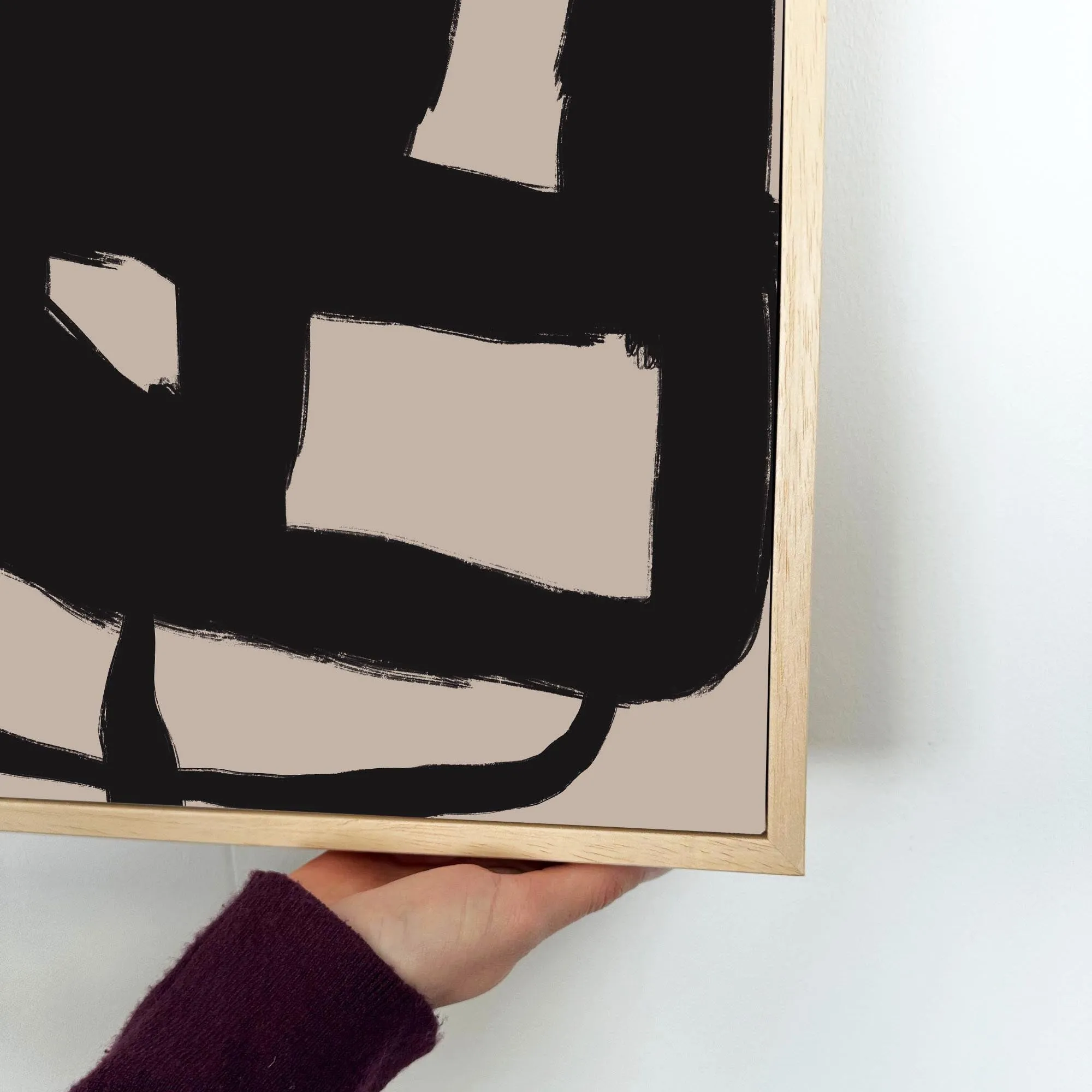 Brown Mono Tones Framed Canvas