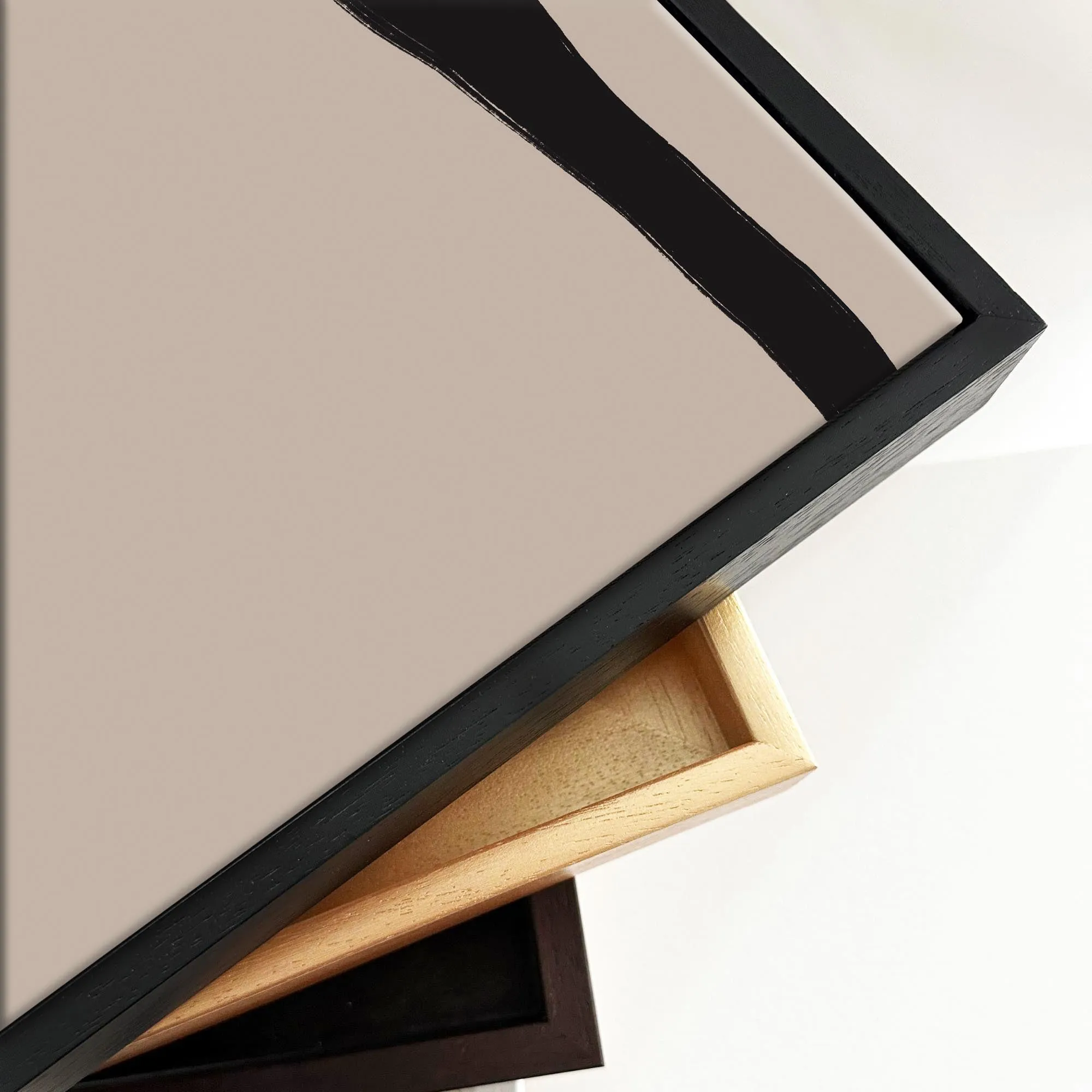 Brown Mono Tones Framed Canvas