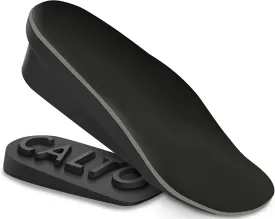 CALTO Premium Height Increase Insole - Ergonomic Heel Lifts for Elevator Shoe Increasing Effect - 3/4 Length Insole - Adjustable 1.8 Inch Taller - IK308 Black