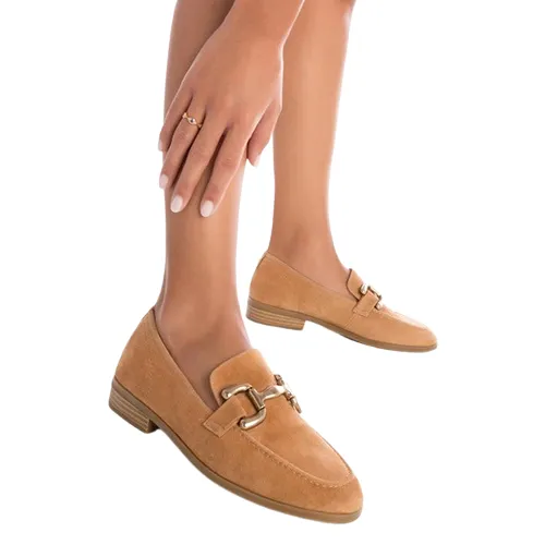 Carmela Womens Comfortable Loafers in Camel Color - Model 161503