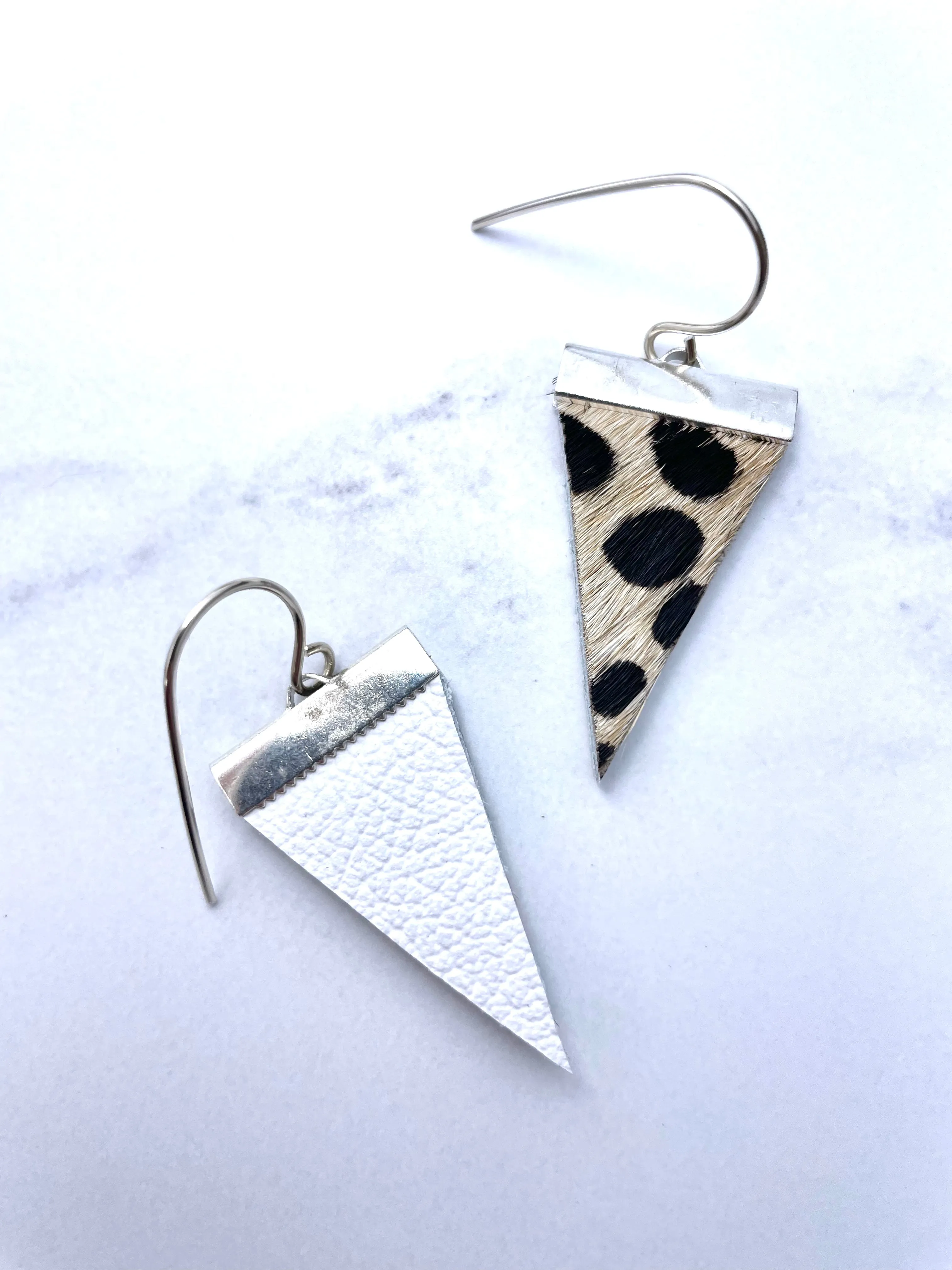 Cheetah Triangle Spear Earrings