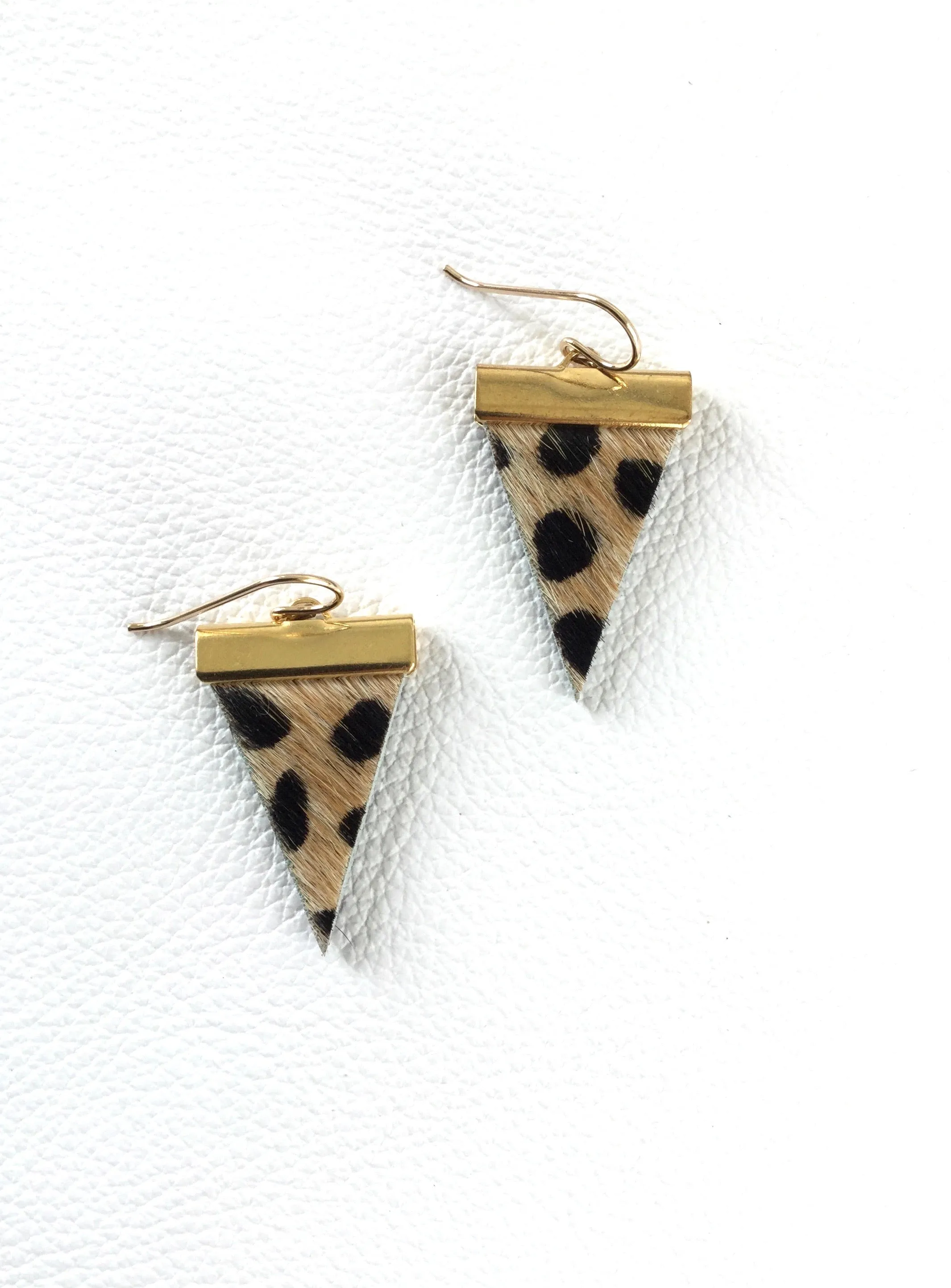 Cheetah Triangle Spear Earrings