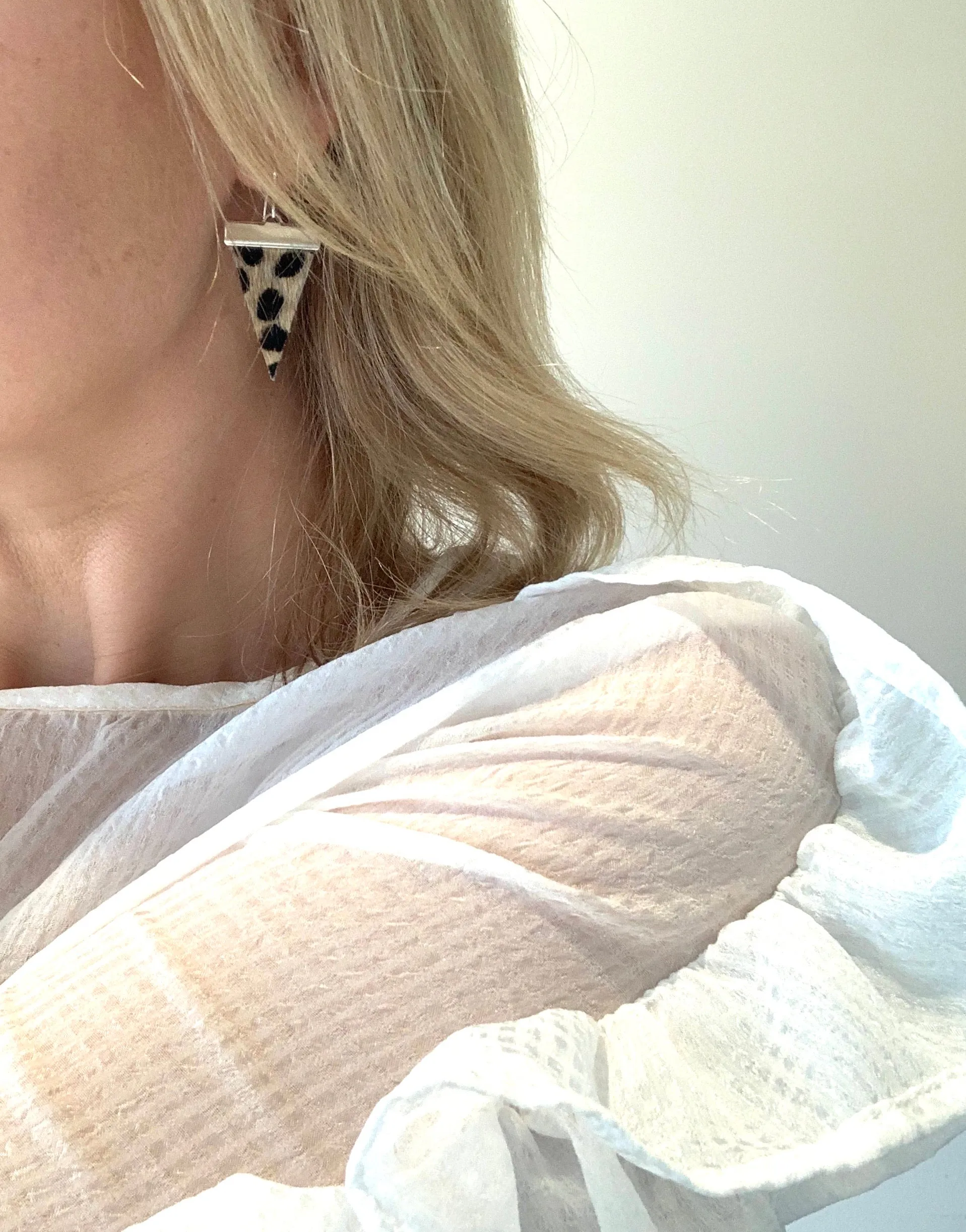 Cheetah Triangle Spear Earrings