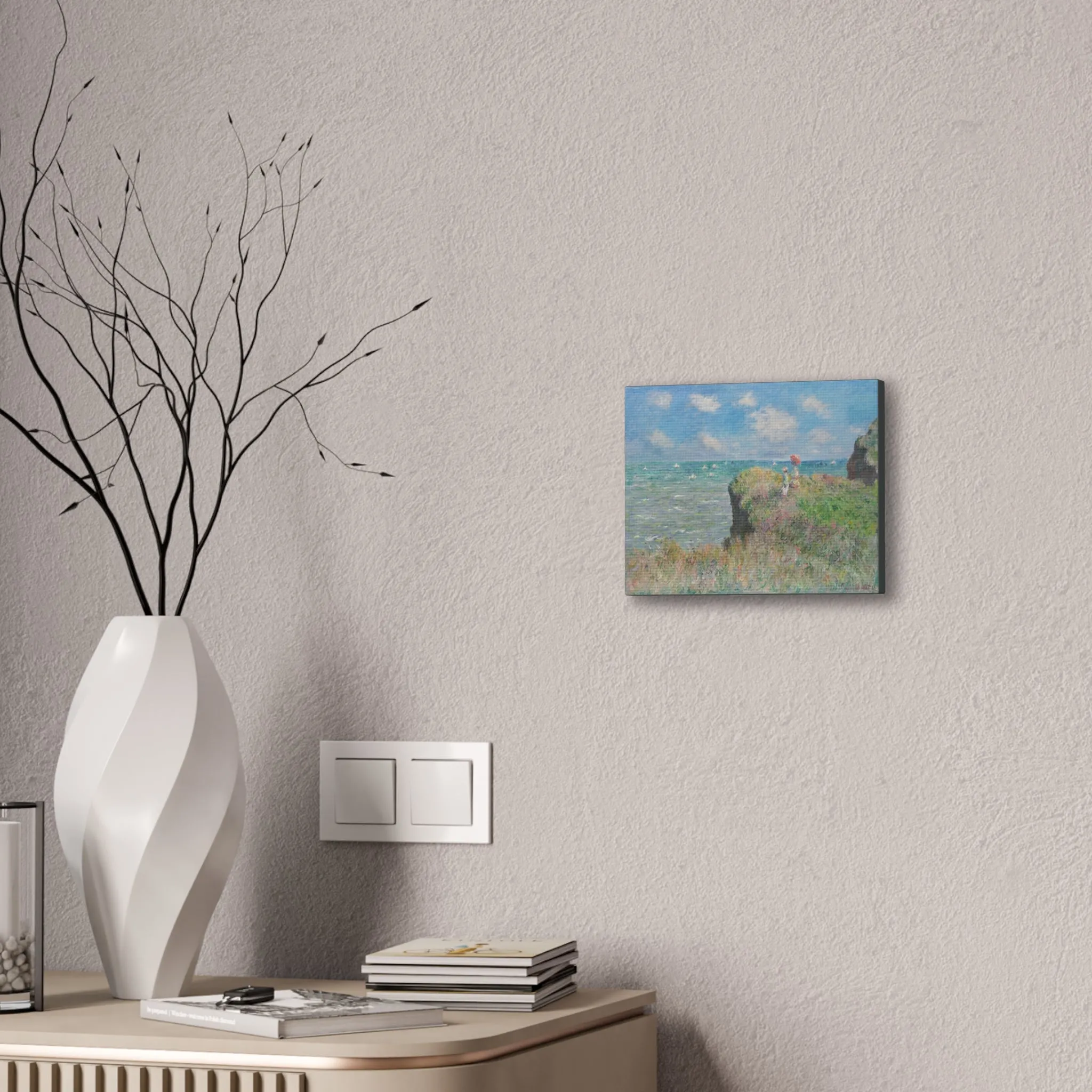 Cliff Walk at Pourville - Claude Monet Canvas Stretched, 0.75"