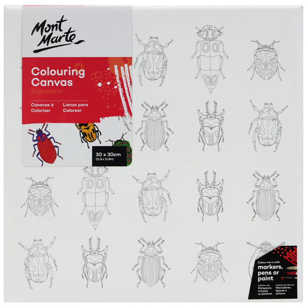 Colouring Canvas Signature 30 x 30cm (11.8 x 11.8in) - Beetle