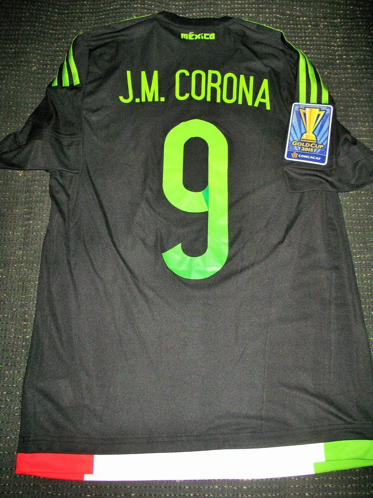 Corona TECATITO Mexico 2015 GOLD CUP MATCH WORN Jersey Camiseta Shirt M