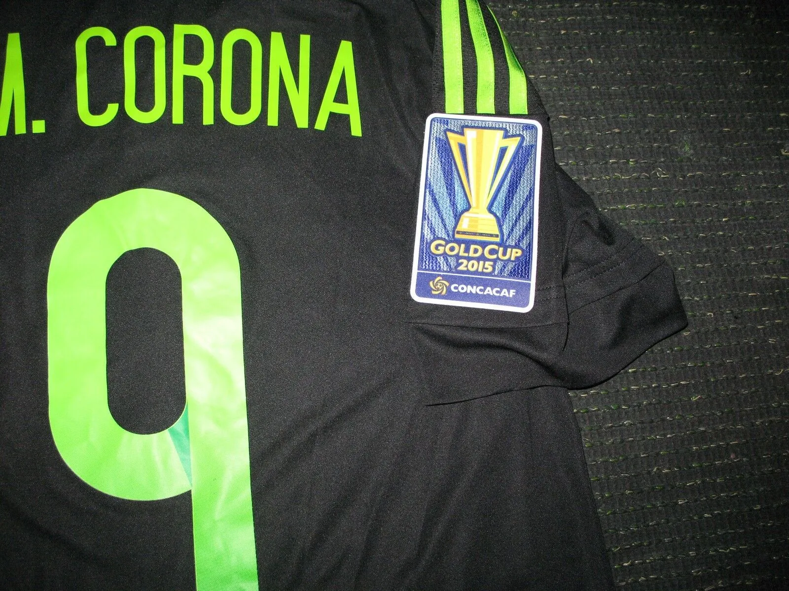 Corona TECATITO Mexico 2015 GOLD CUP MATCH WORN Jersey Camiseta Shirt M