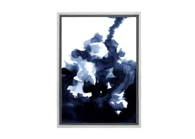 Deep Blue Watercolor Abstract 2 | Canvas Wall Art Print