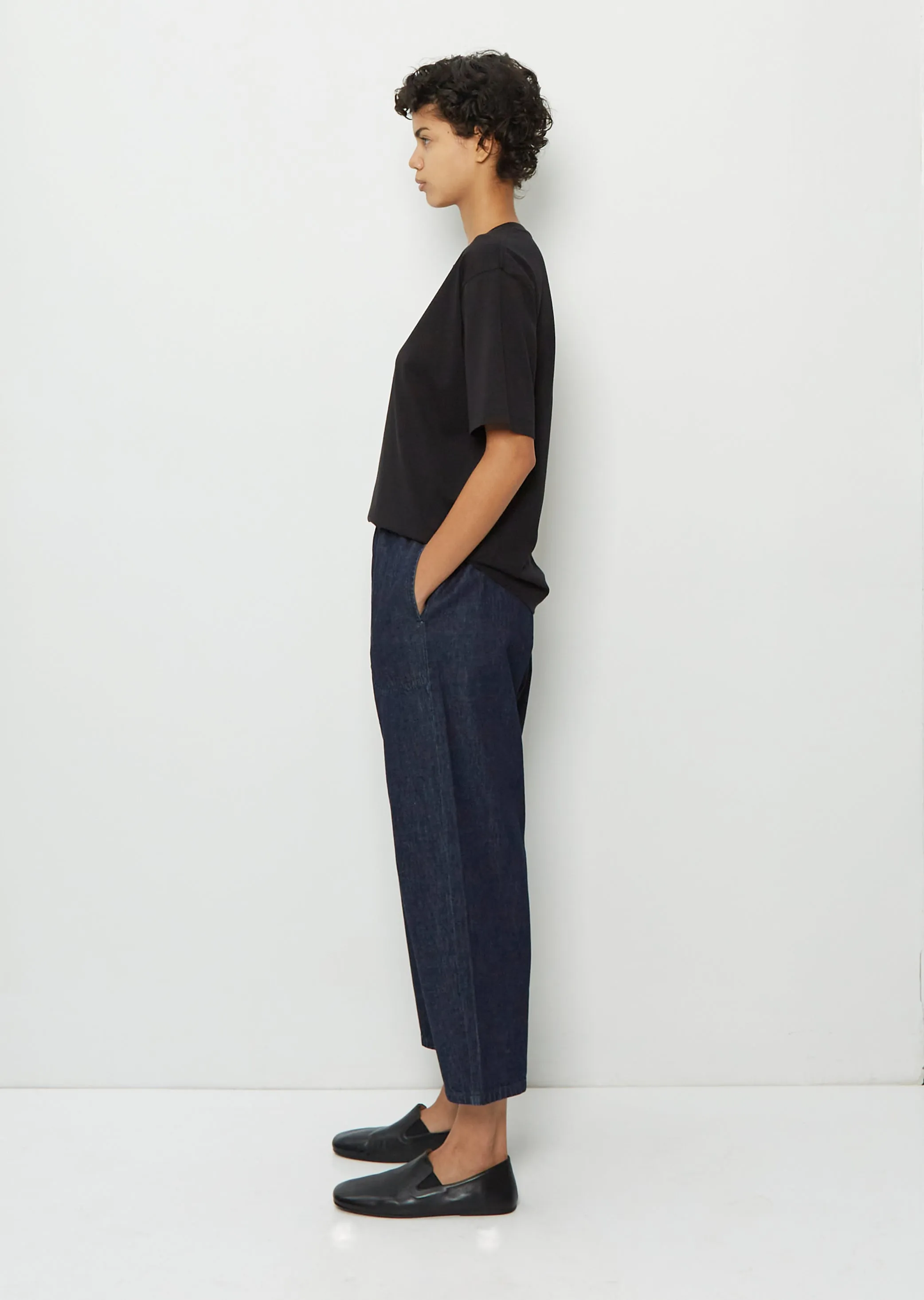 Denim Easy Pants — Dark Indigo