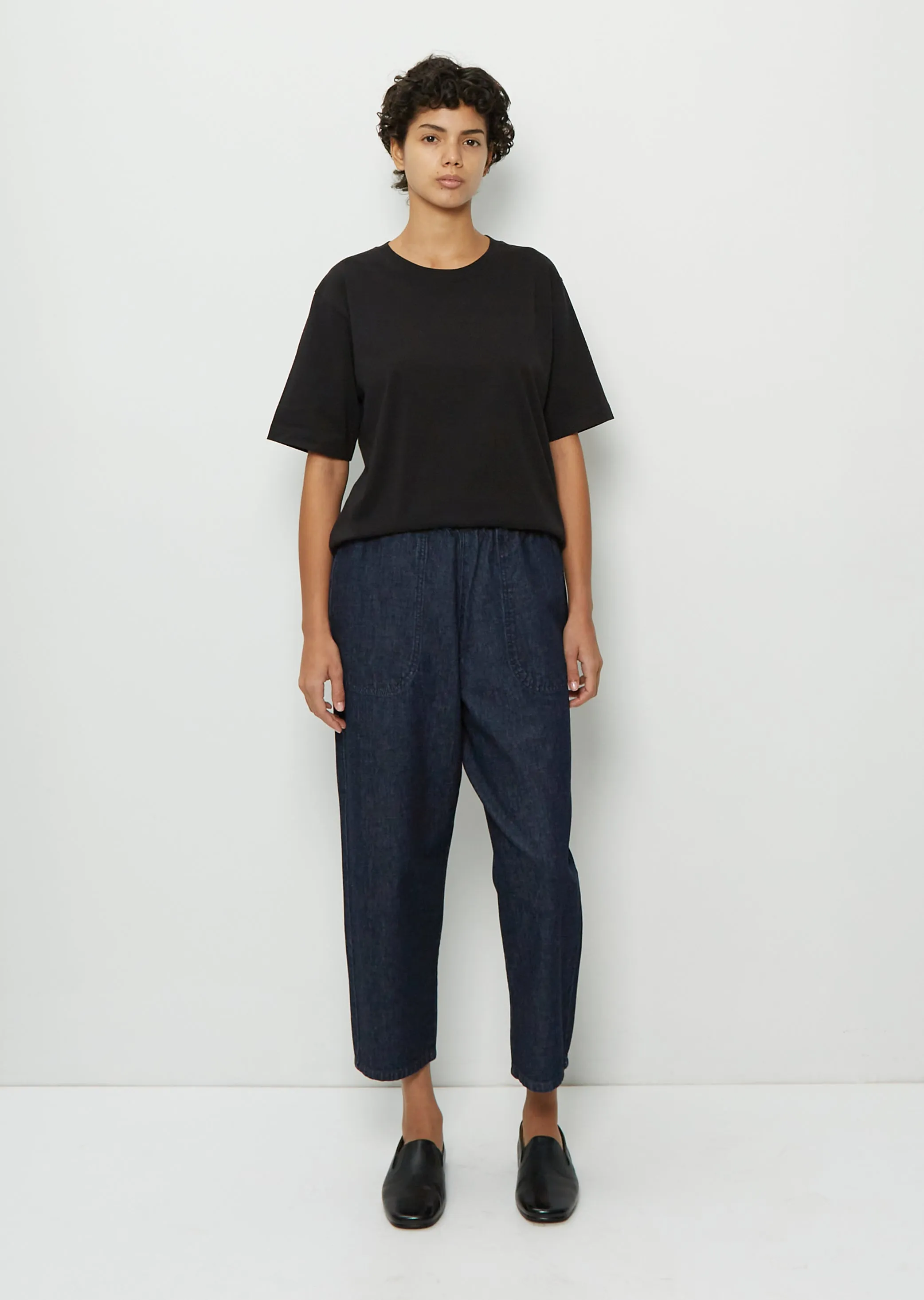 Denim Easy Pants — Dark Indigo