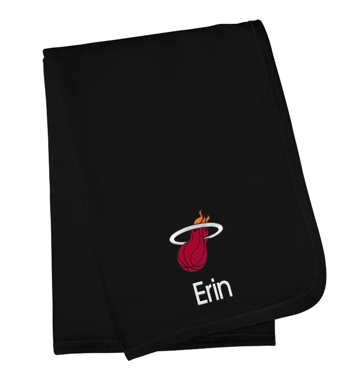Designs by Chad and Jake Miami HEAT Custom Knit Baby Black Blanket