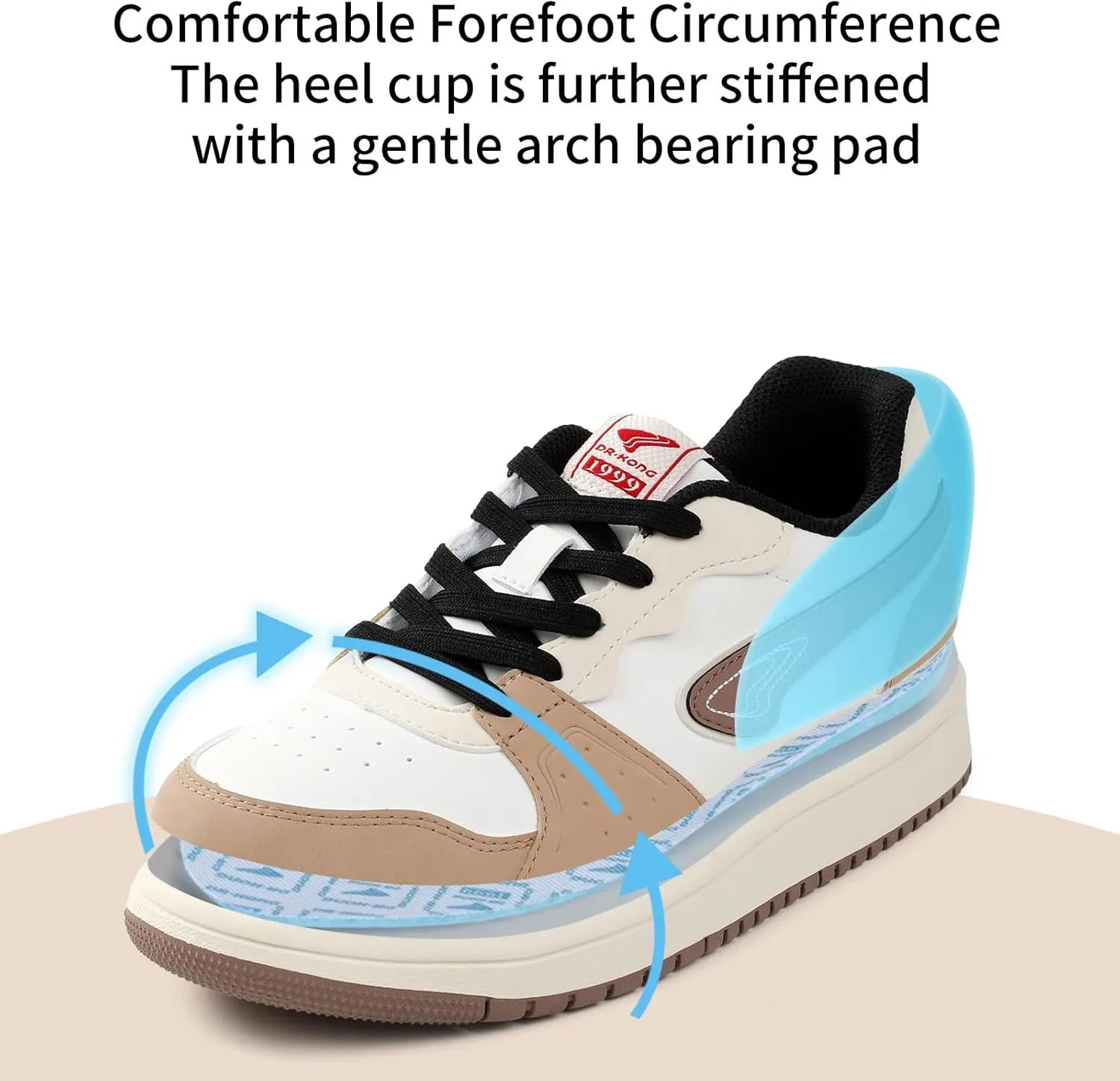 Dr Kong Little Kid and Big Kid Shoes for Boys and Girls, Lightweight Kids Shoes with Non-Slip Sole, Kids Skateboard Sneakers for Everyday Use