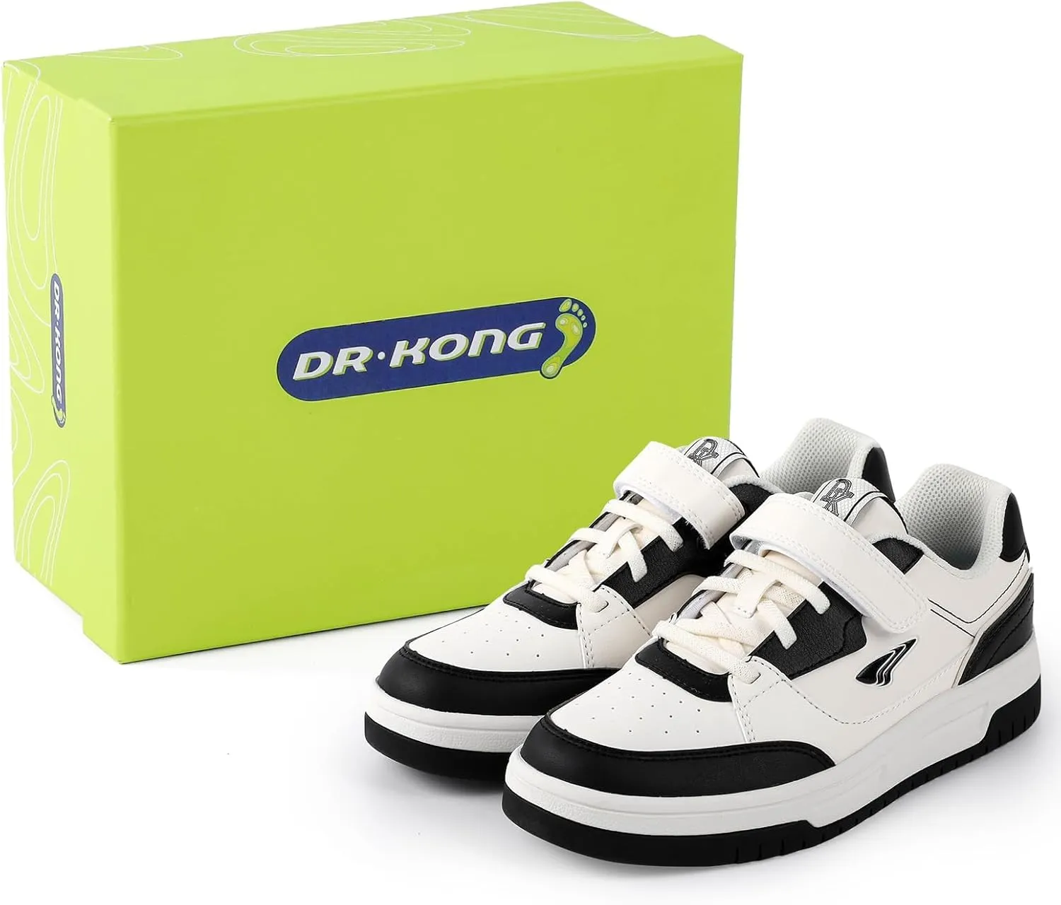 Dr Kong Little Kid and Big Kid Shoes for Boys and Girls, Lightweight Kids Shoes with Non-Slip Sole, Kids Skateboard Sneakers for Everyday Use